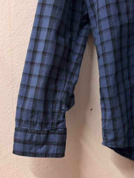 Carhartt Blue & Black Button Up Shirt [L]