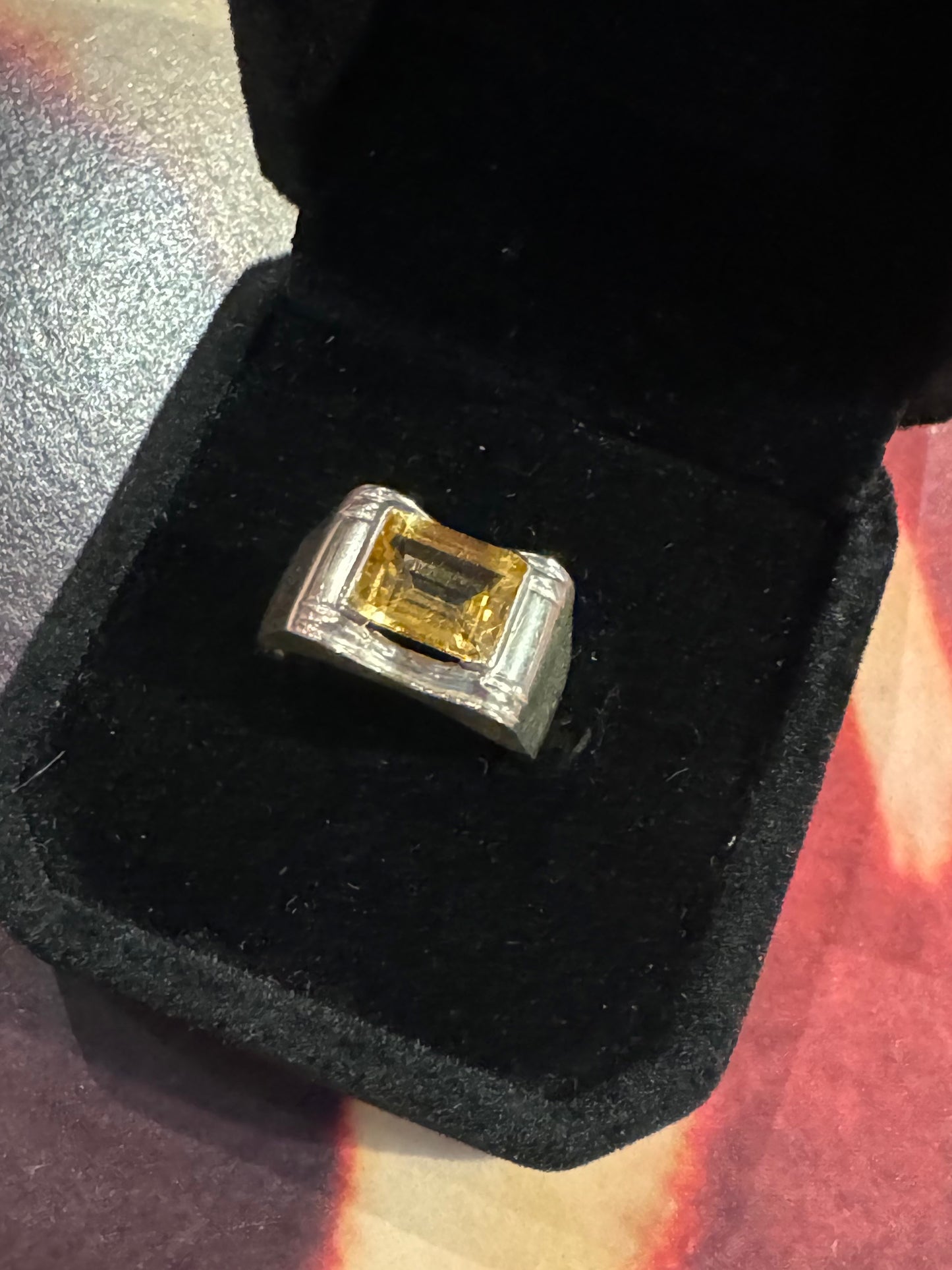 Vintage Citrine Ring – Sterling Silver 925