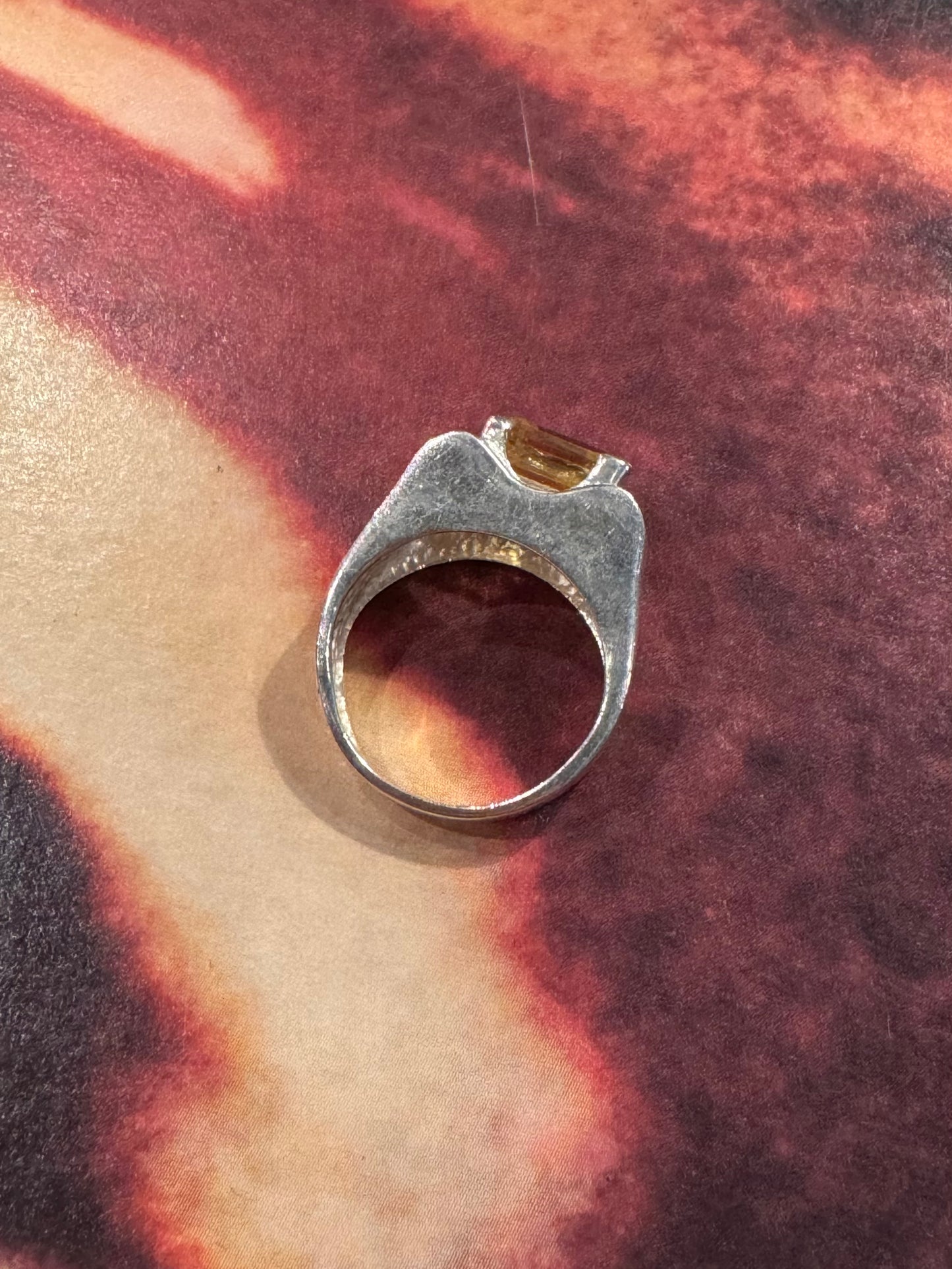 Vintage Citrine Ring – Sterling Silver 925