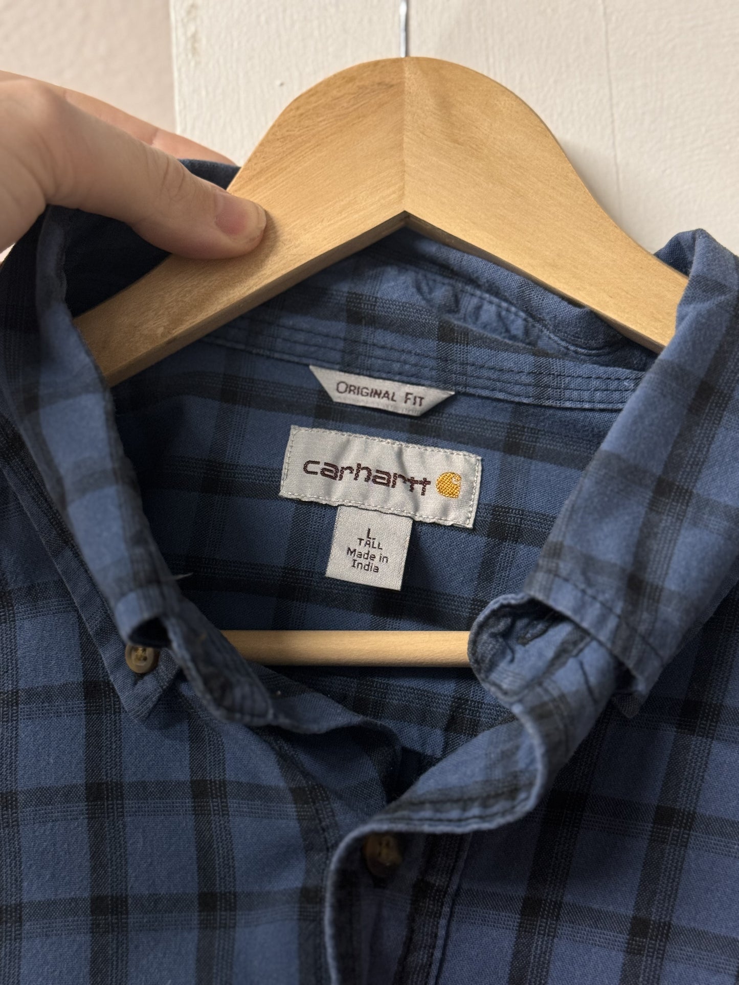 Carhartt Blue & Black Button Up Shirt [L]