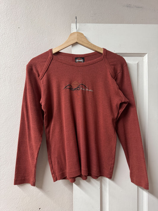 Harley Davidson Long Sleeve Womens Top - Made in USA [M]