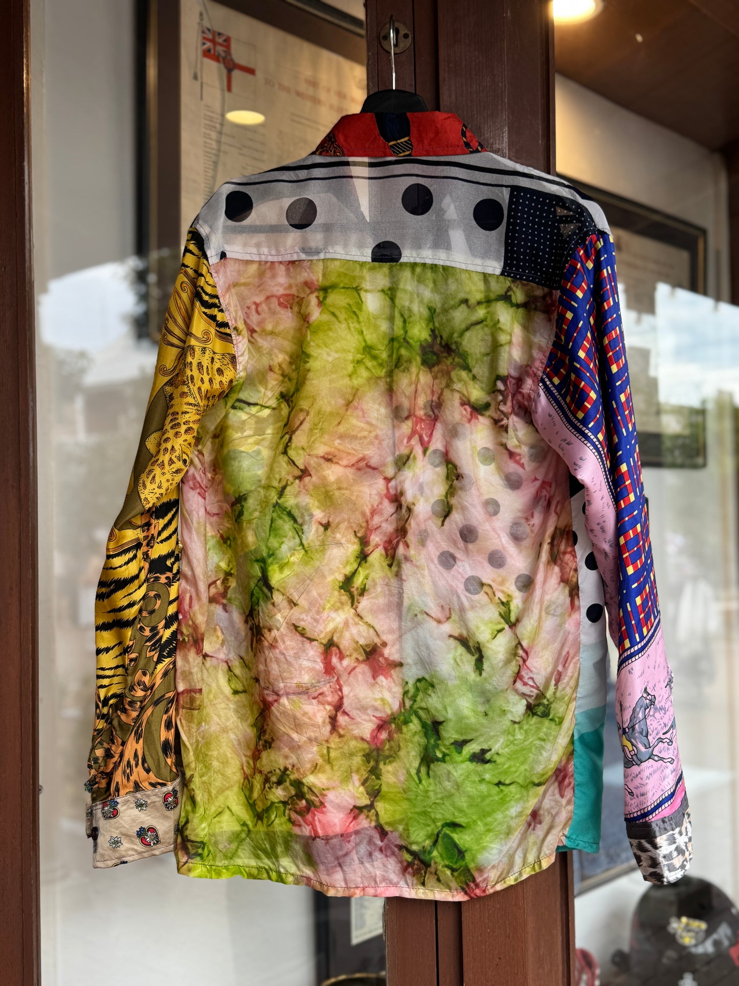 Vintage Silk Reworked Button Up [M]