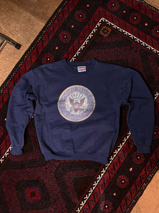 Vintage USA Navy Oversized Crewneck Sweater [M/L]