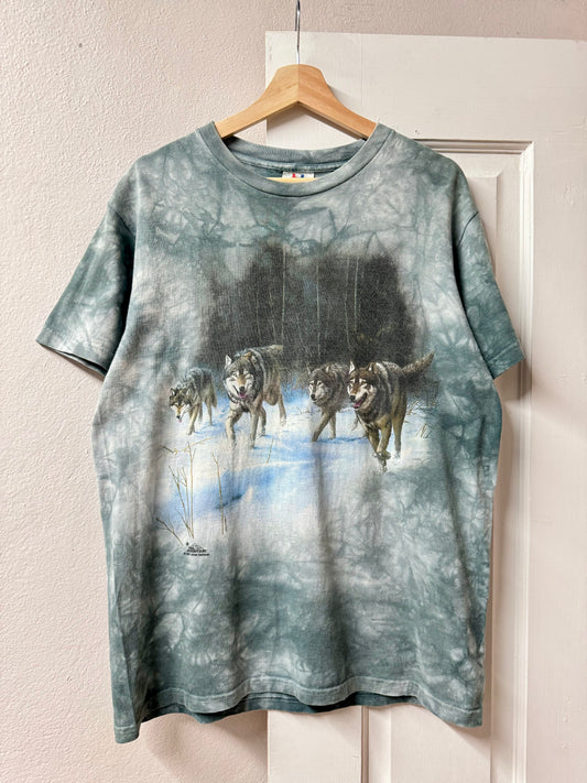 The Mountain Printed Wolf Tee - Made in USA [M]