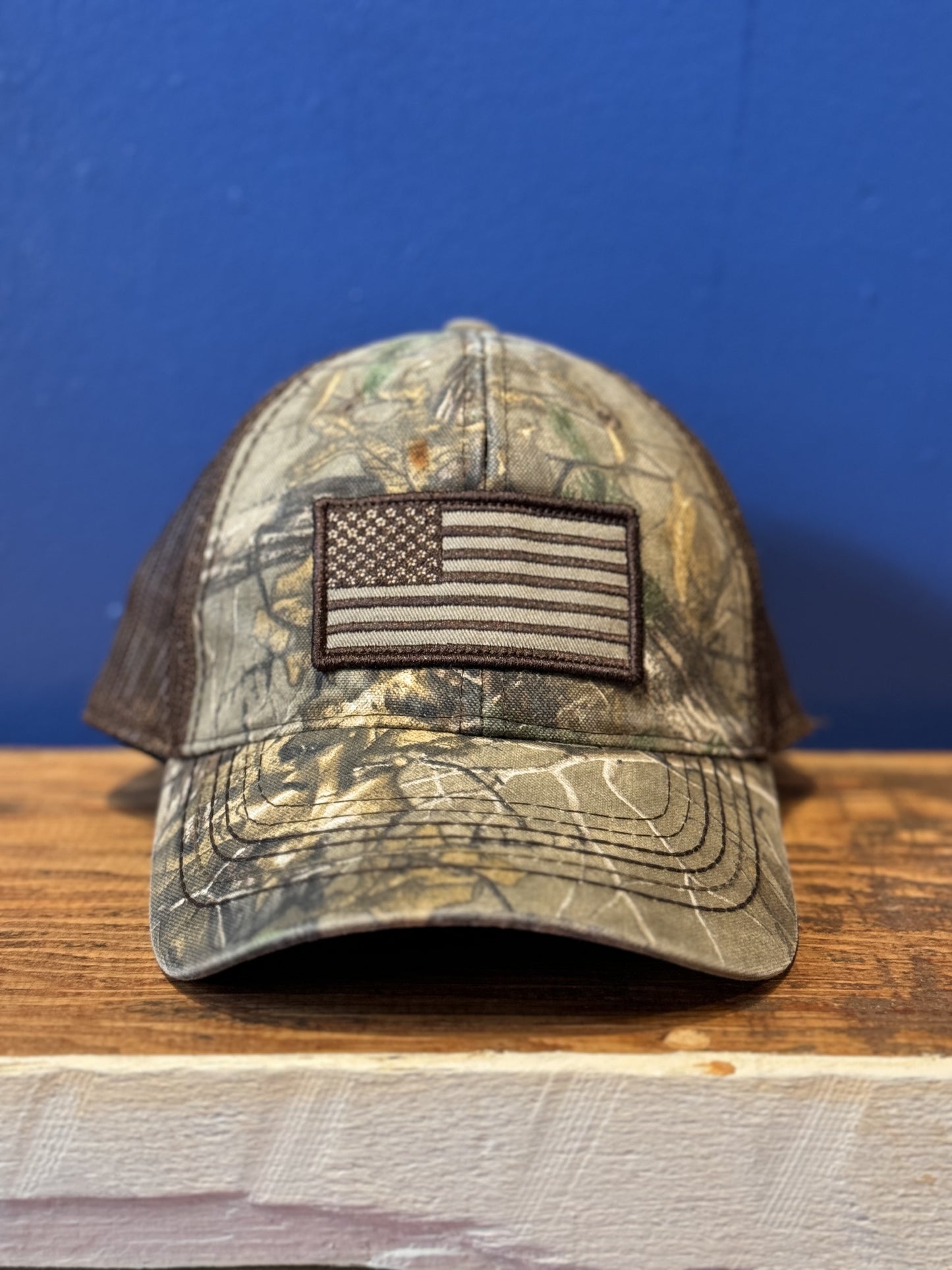 USA Flag Camo Trucker Hat