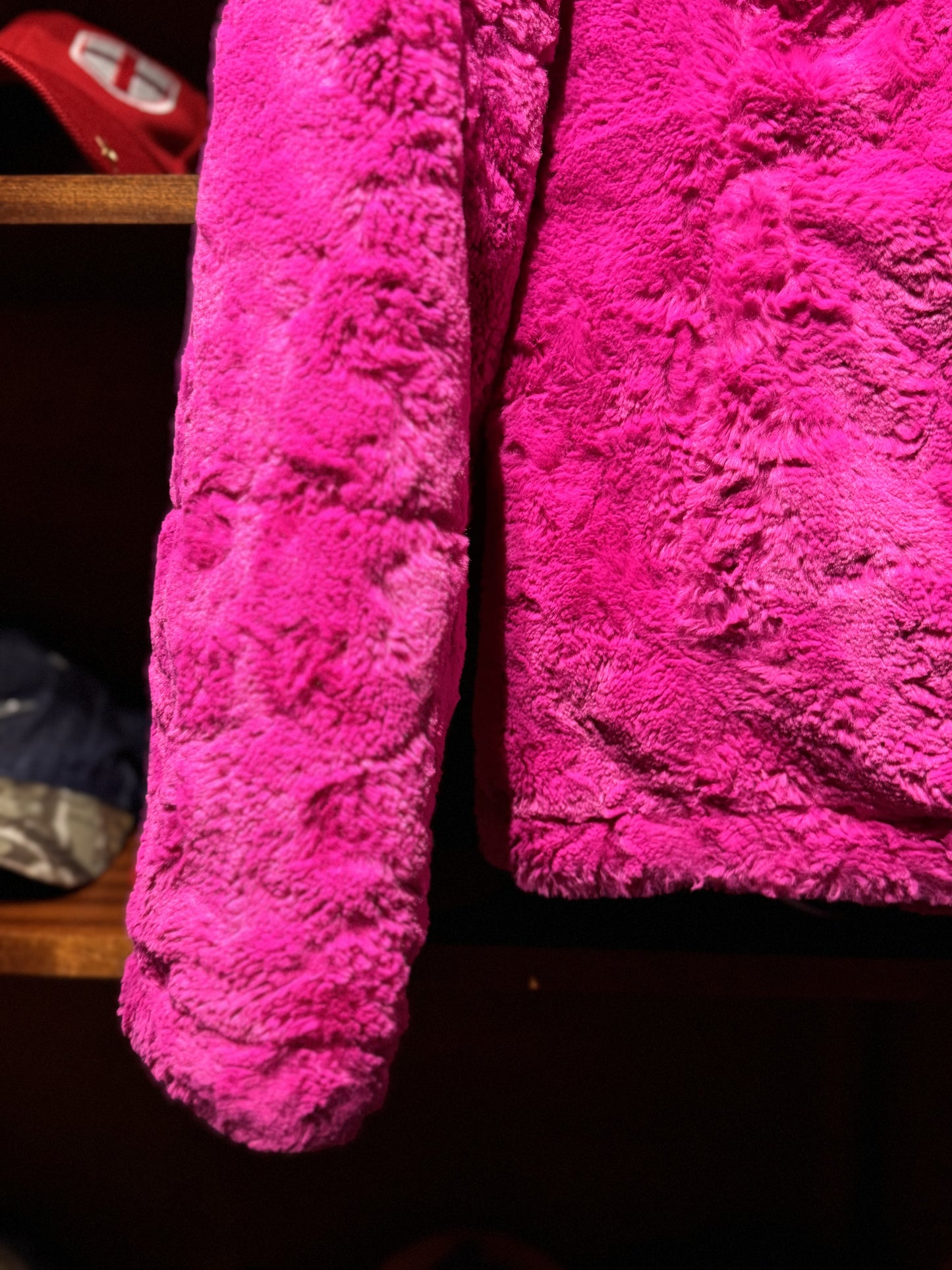 Reversible 'The North Face' Pink & Grey Turtle Neck Fleece - Womens [S]