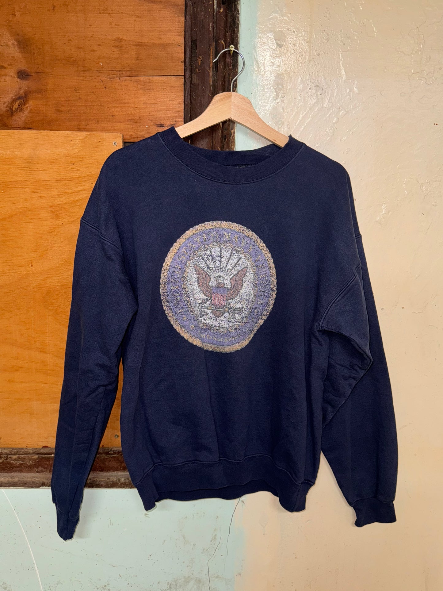 Vintage USA Navy Oversized Crewneck Sweater [M/L]
