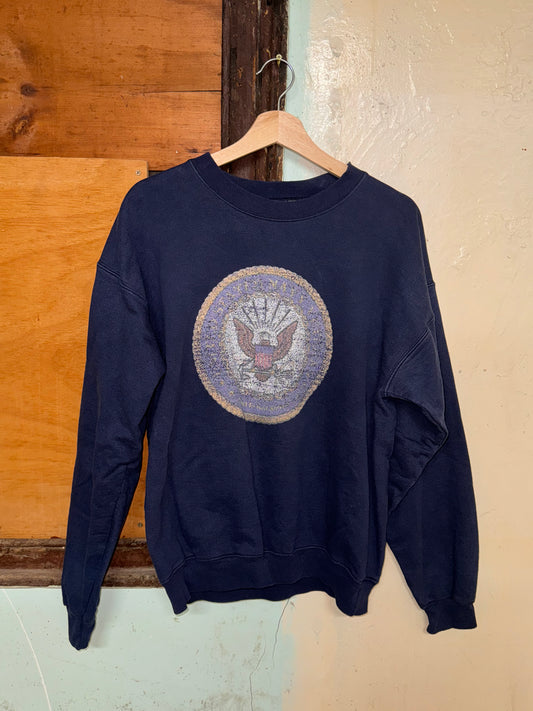 Vintage USA Navy Oversized Crewneck Sweater [M/L]