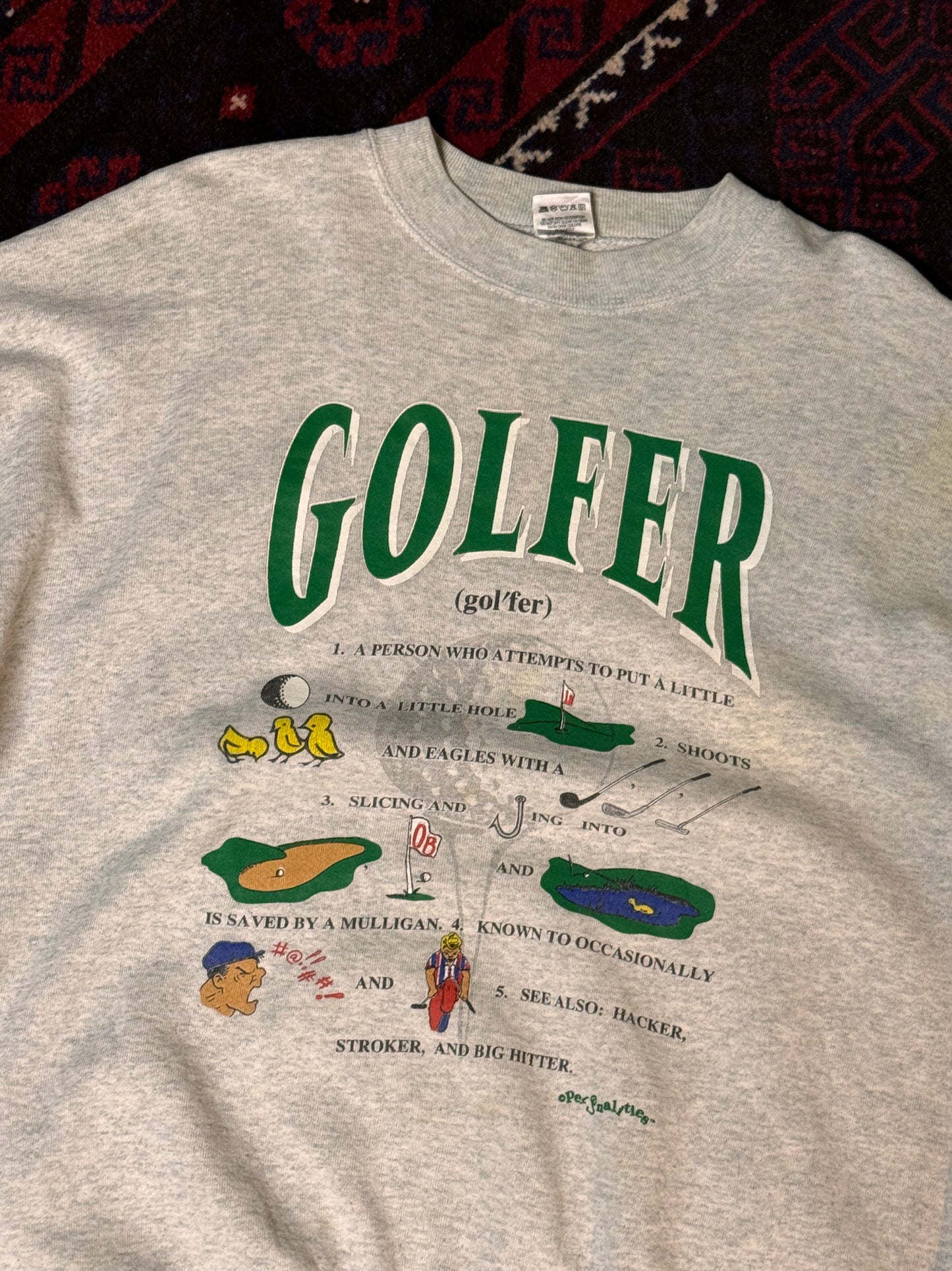 Vintage 'Golfer' Graphic Oversized Crewneck [XL]