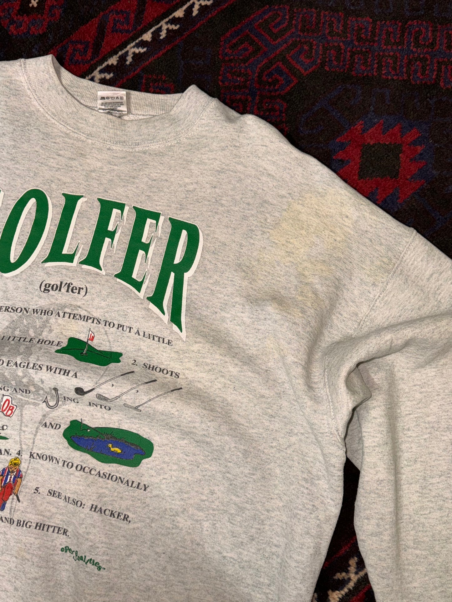 Vintage 'Golfer' Graphic Oversized Crewneck [XL]