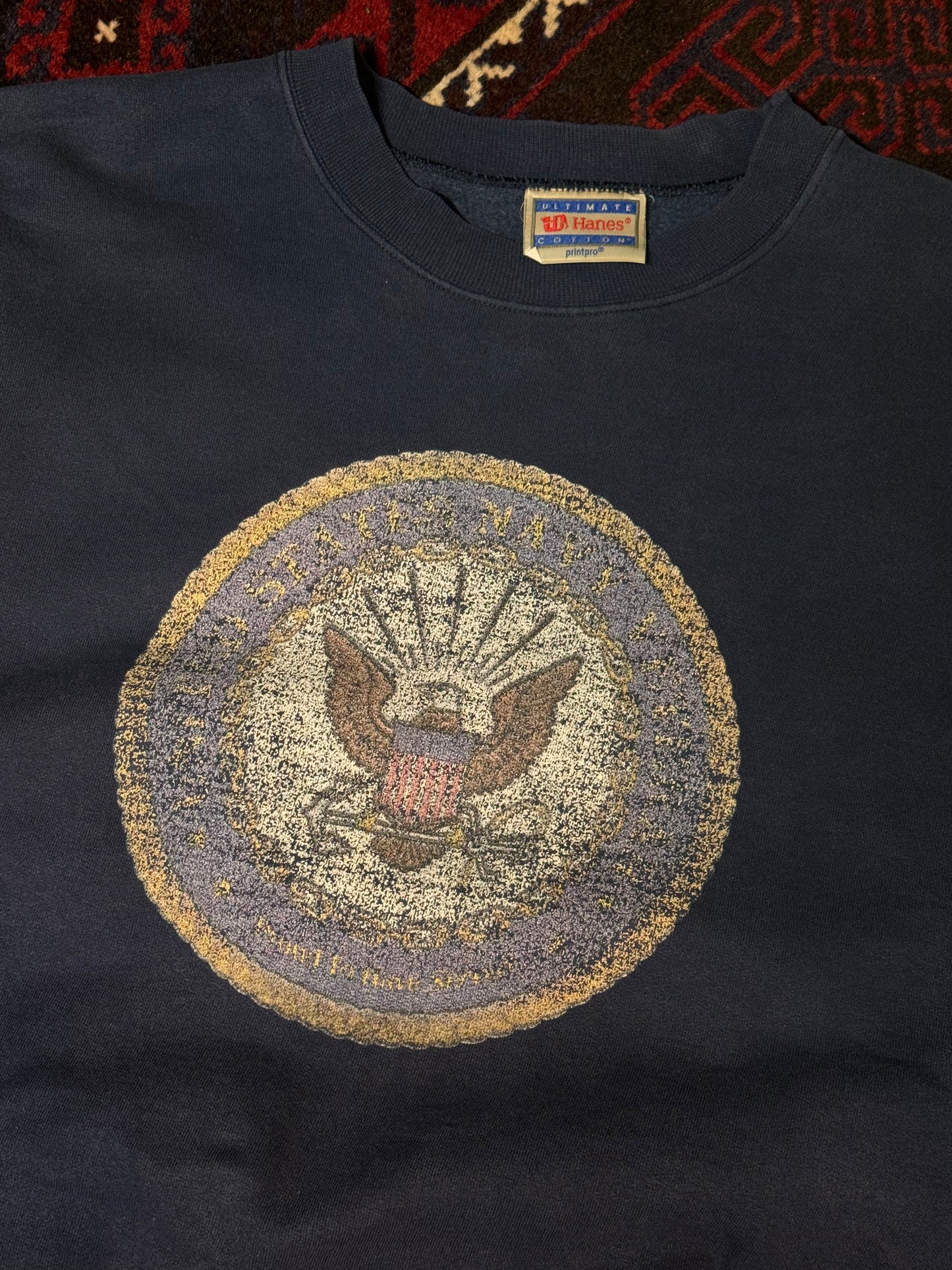 Vintage USA Navy Oversized Crewneck Sweater [M/L]