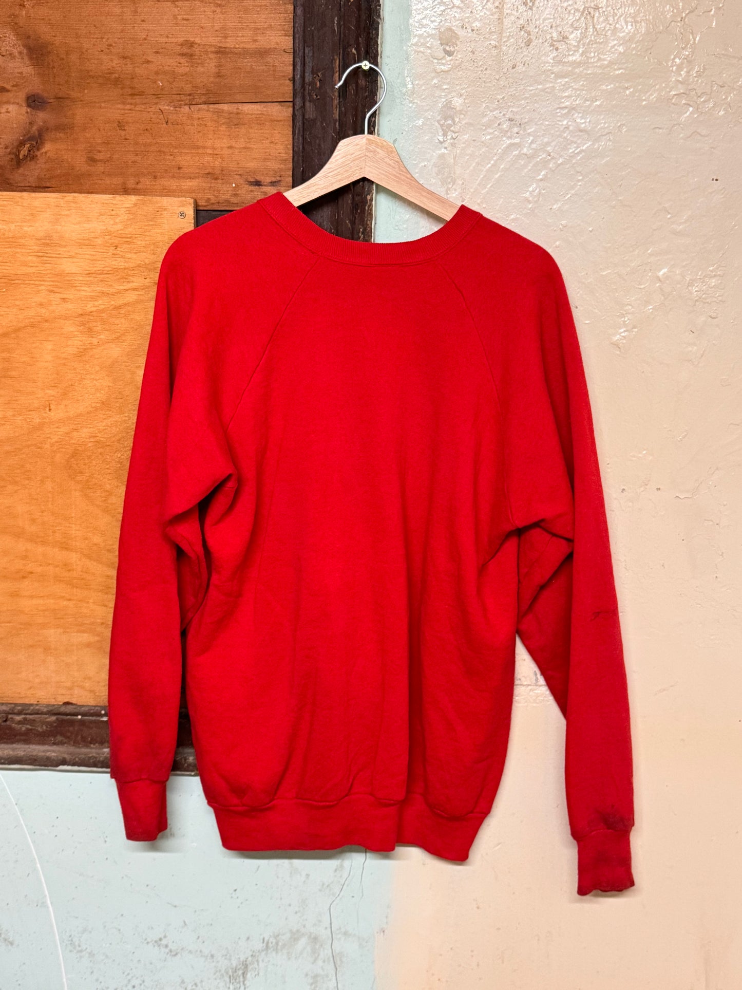 Vintage Red 'Johnny M's 801' Crewneck Sweater [XL]