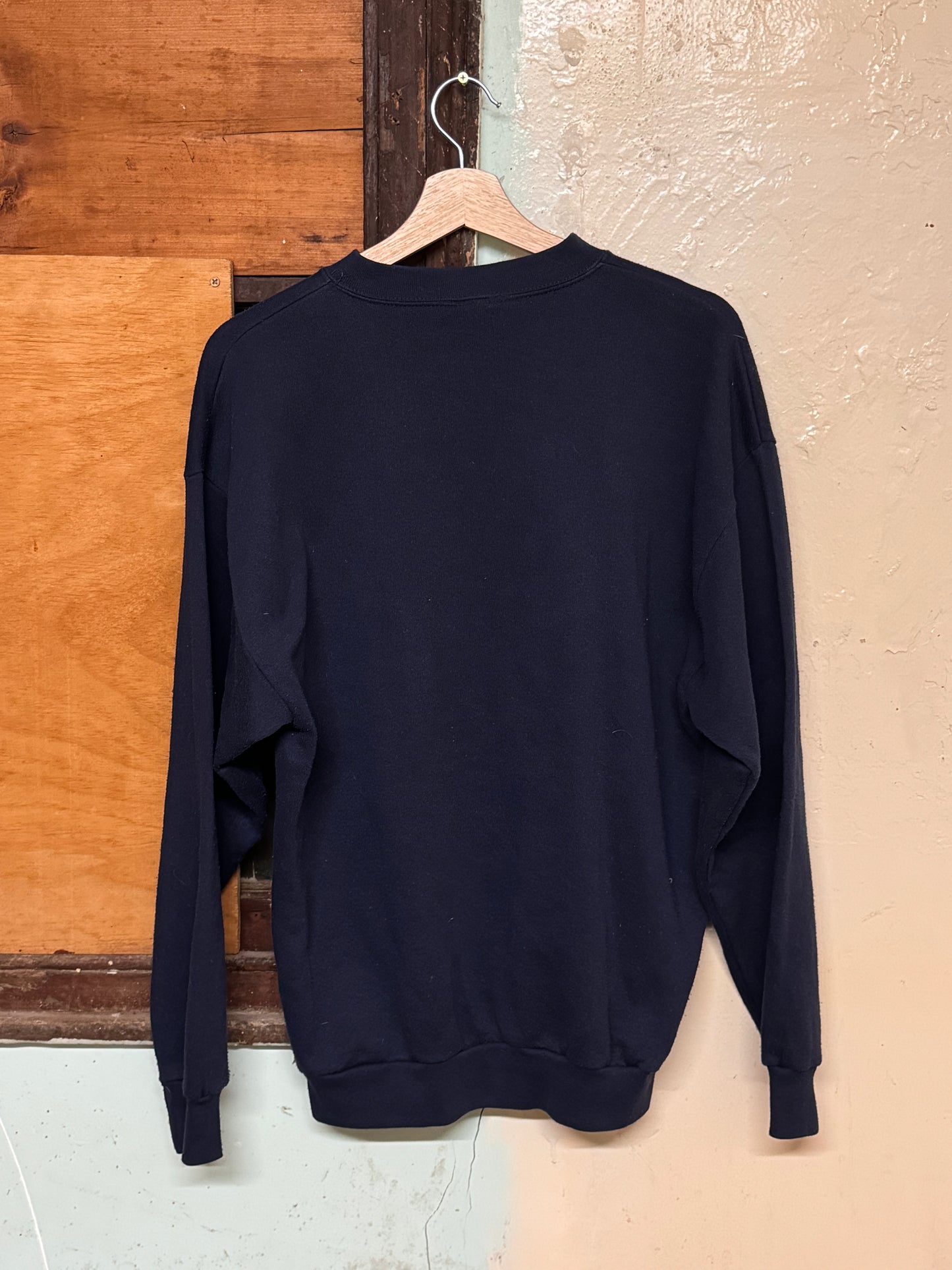 Vintage Food City Navy Blue Crewneck Sweater [L]