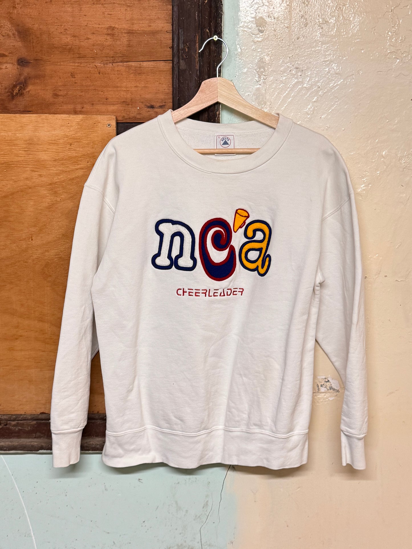 Vintage NCA Cheerleader White Crewneck Sweater [L]