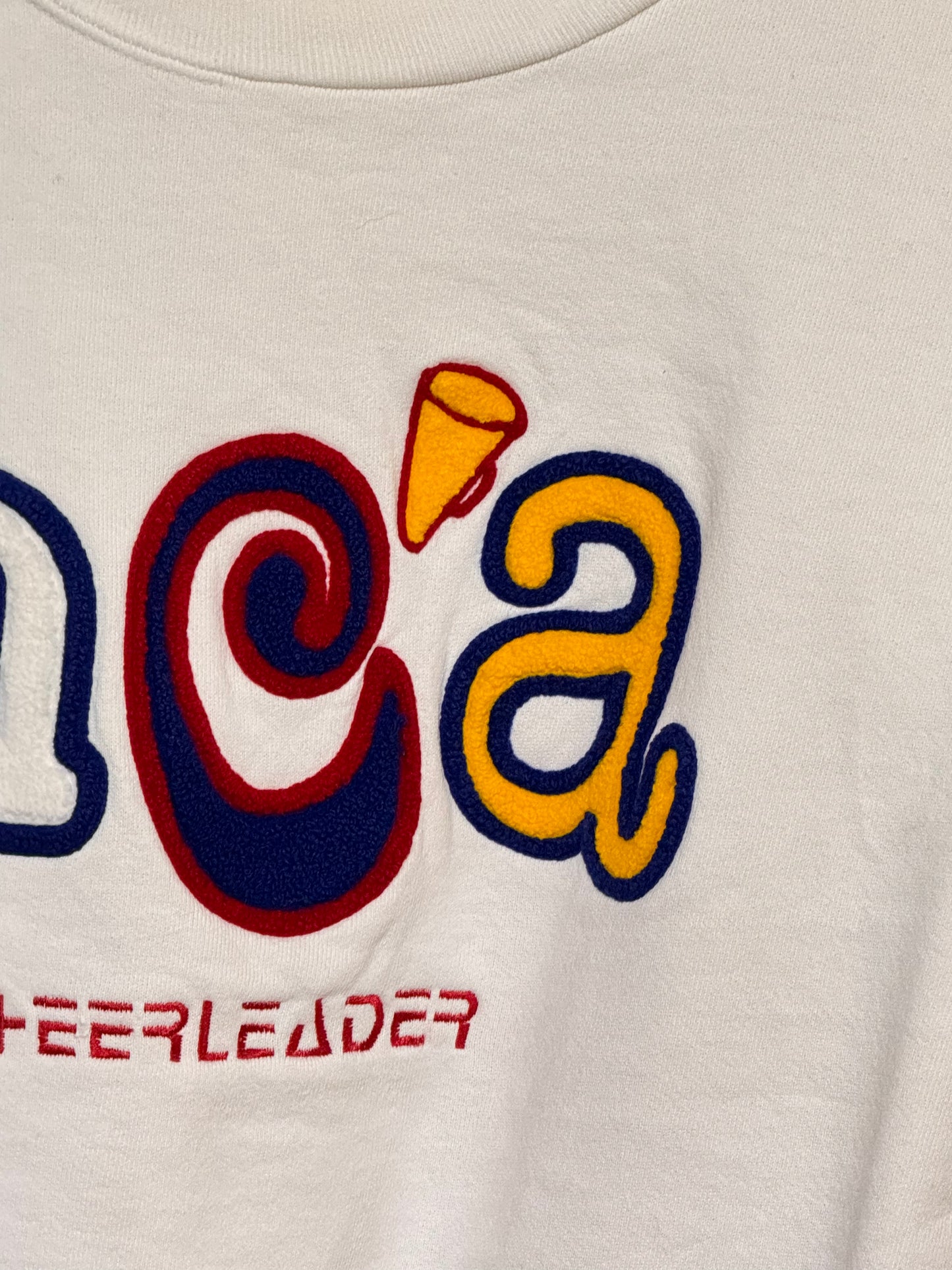 Vintage NCA Cheerleader White Crewneck Sweater [L]