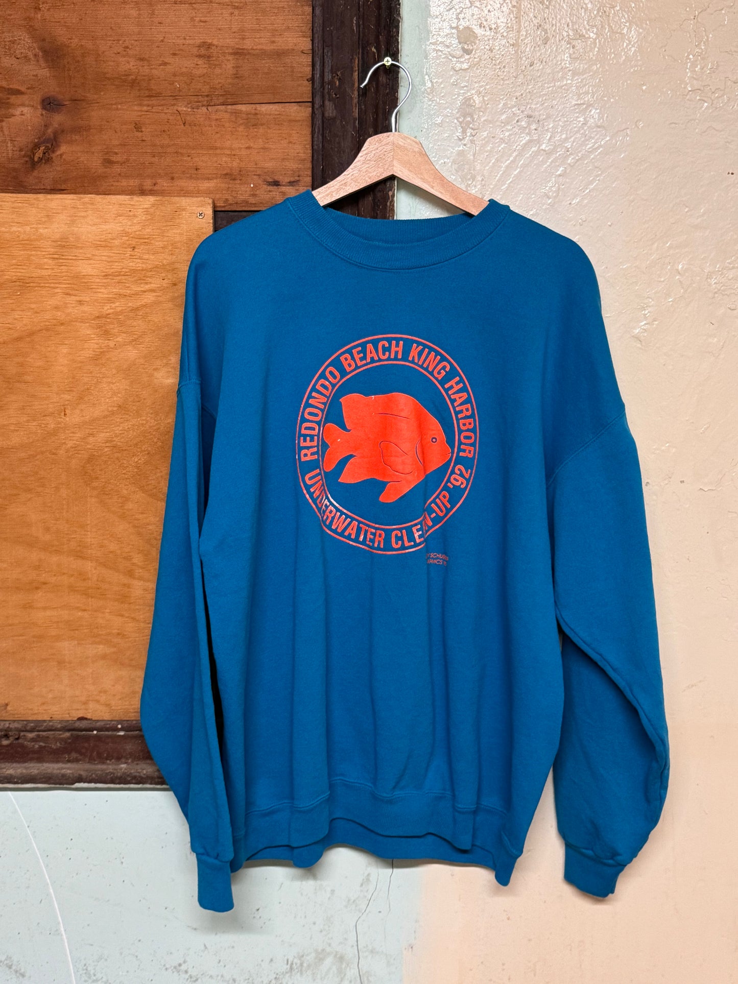 Vintage Blue 'Redondo Beach' Crewneck Sweater [XL]