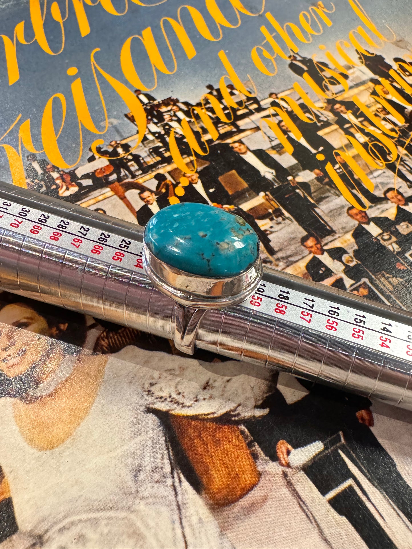 Vintage Turquoise Statement Ring – Sterling Silver 925