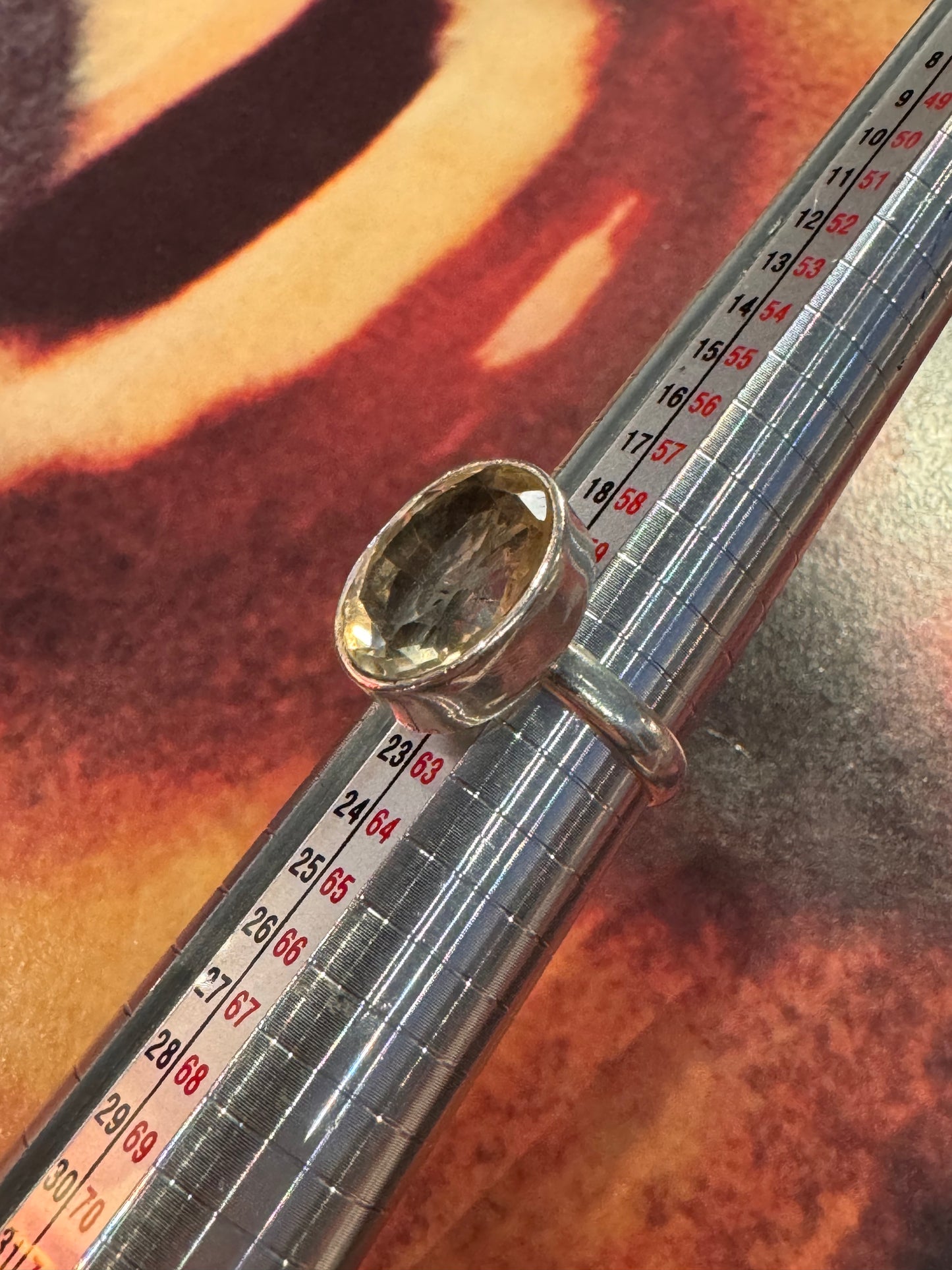 Vintage Prasiolite Sterling Silver Ring - 925