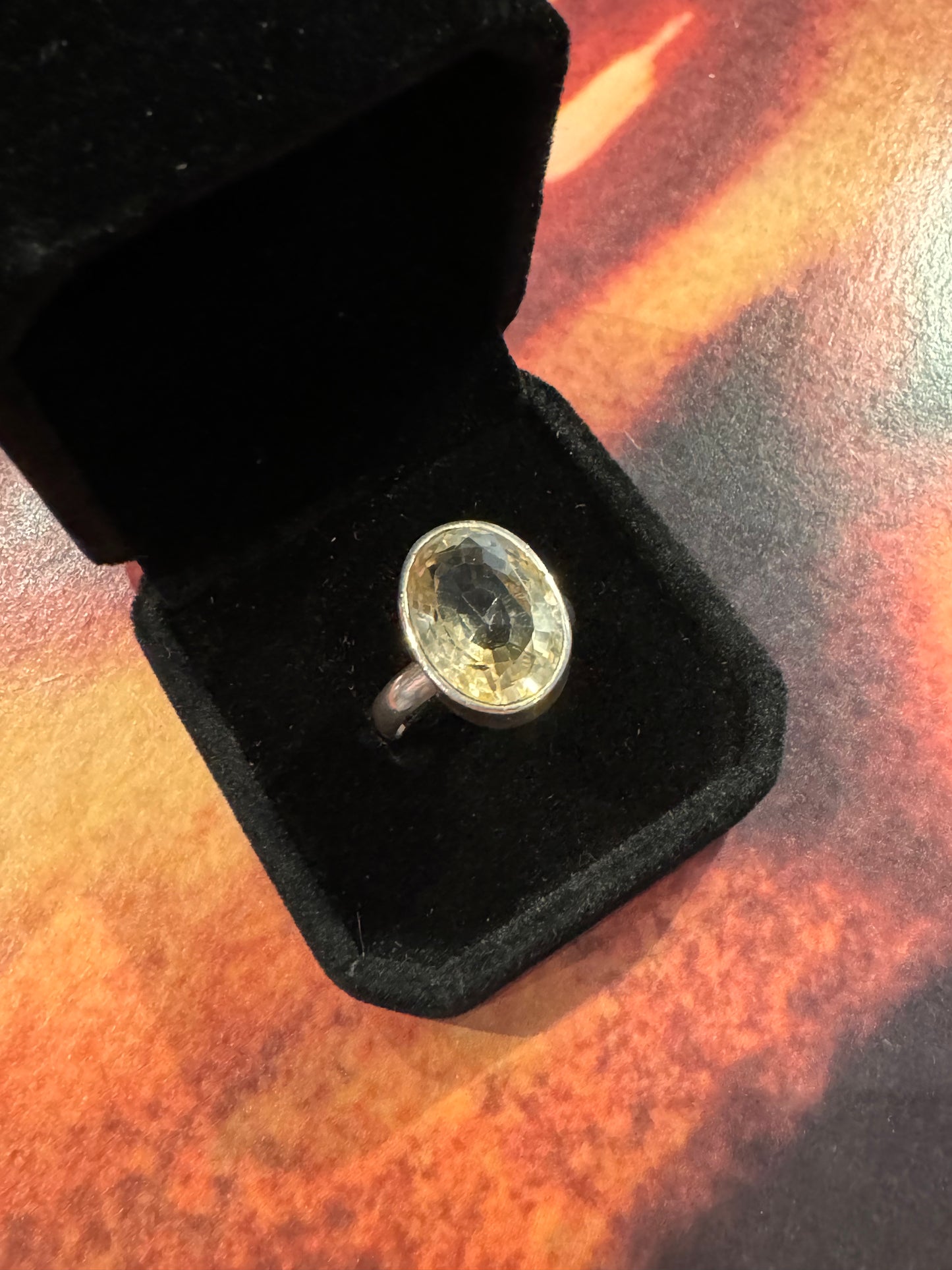 Vintage Prasiolite Sterling Silver Ring - 925