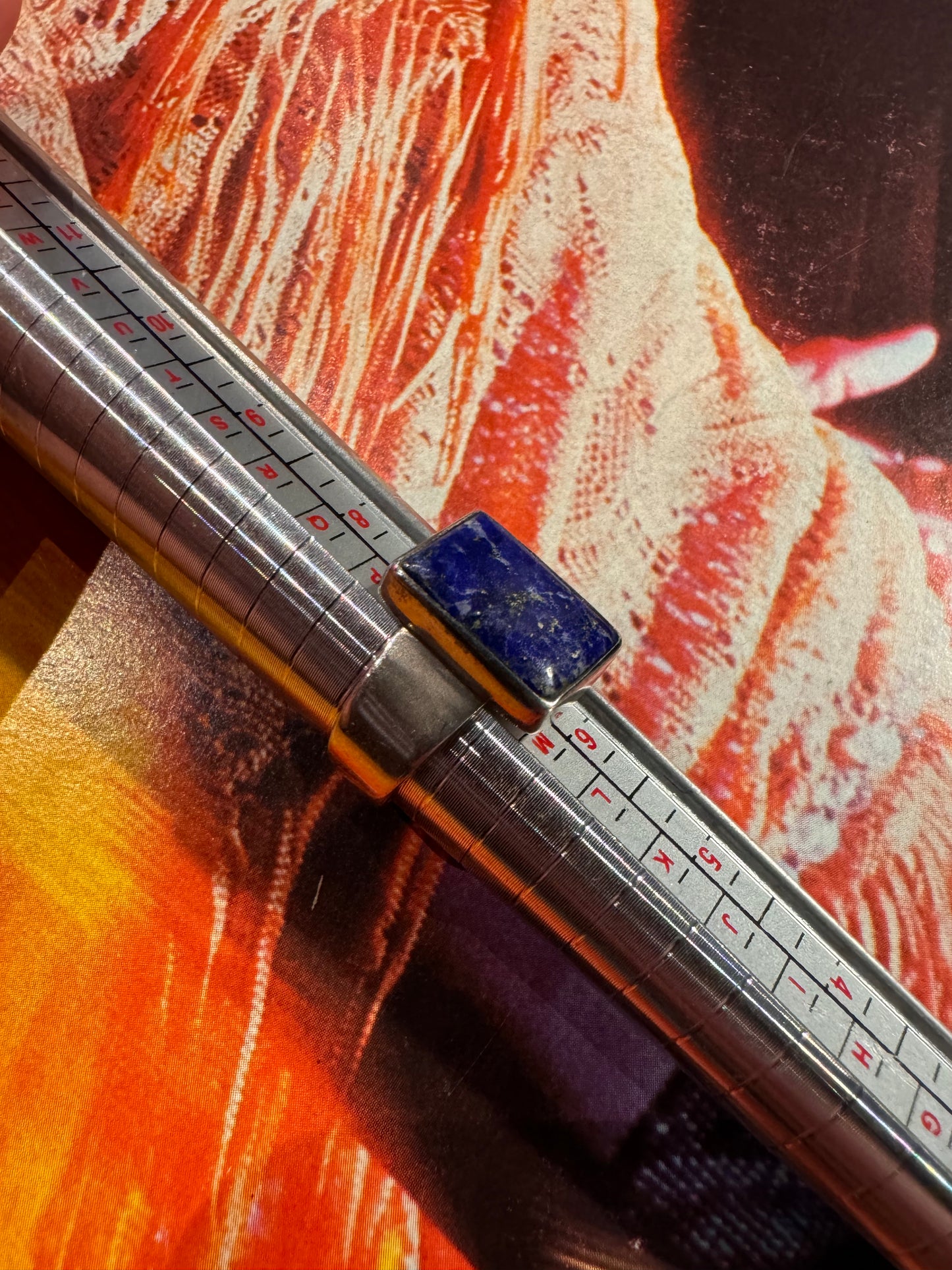 Vintage Lapis Lazuli Sterling Silver Ring - 925