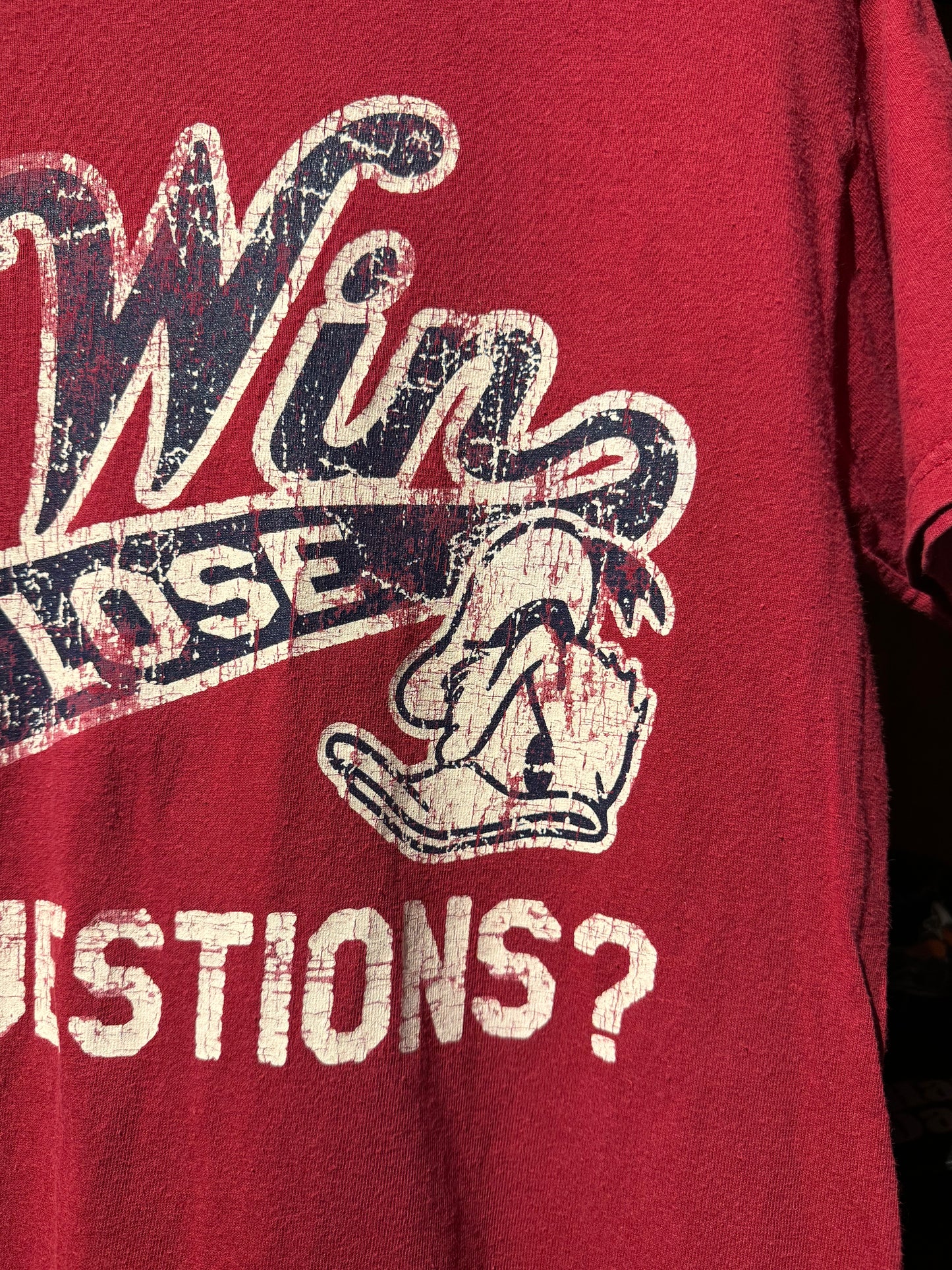 Vintage 'I Win You Lose, Any Questions?' Cotton Disney Tee [S]