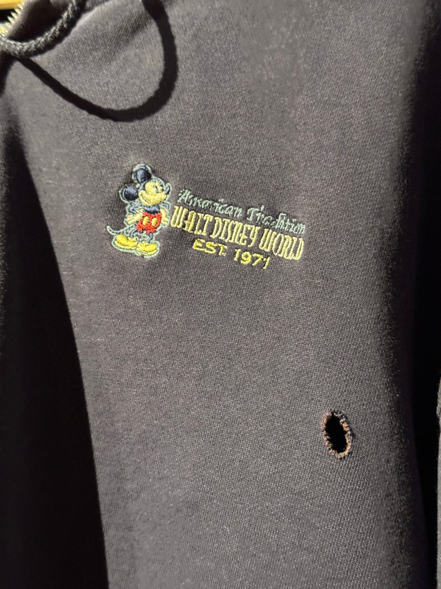 Vintage Navy Zip Up Walt Disney World Hoodie [2XL]