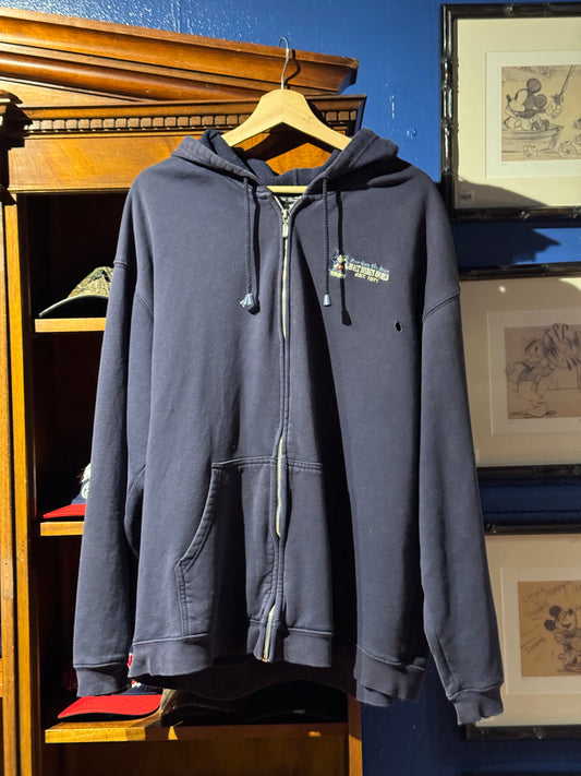 Vintage Navy Zip Up Walt Disney World Hoodie [2XL]