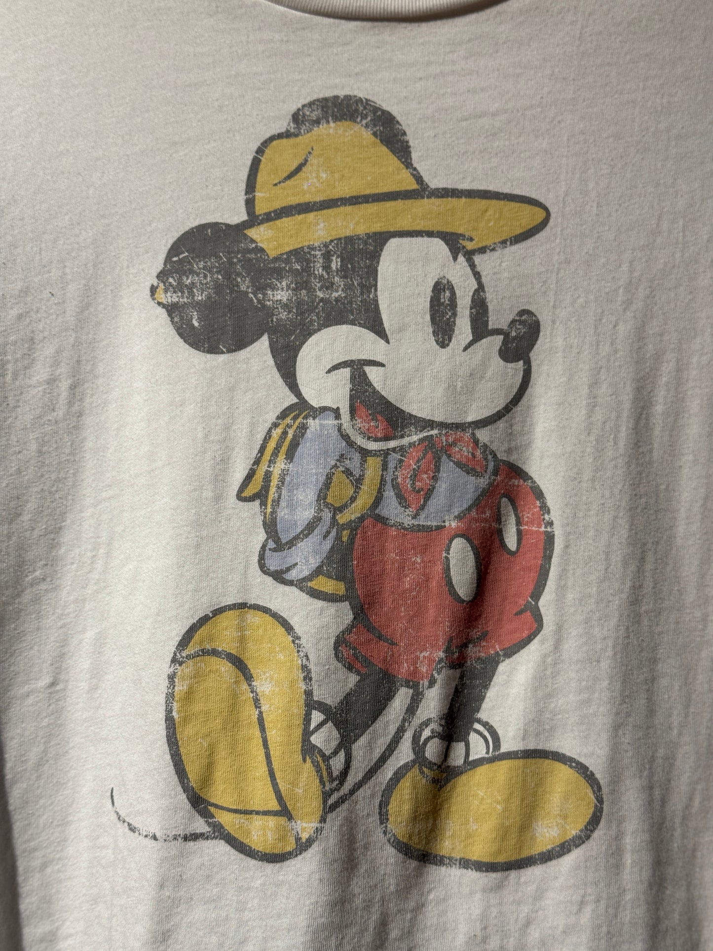 Vintage White Mickey Womens Tee [M]