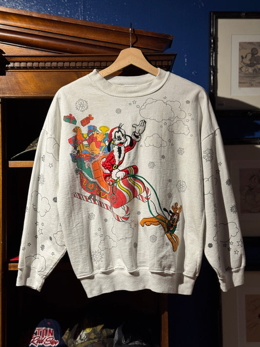 Vintage Goofy Christmas Disney Embroidered Crewneck [L]