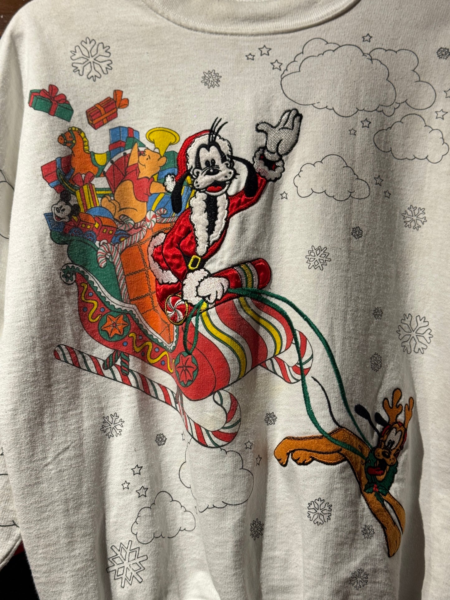 Vintage Goofy Christmas Disney Embroidered Crewneck [L]