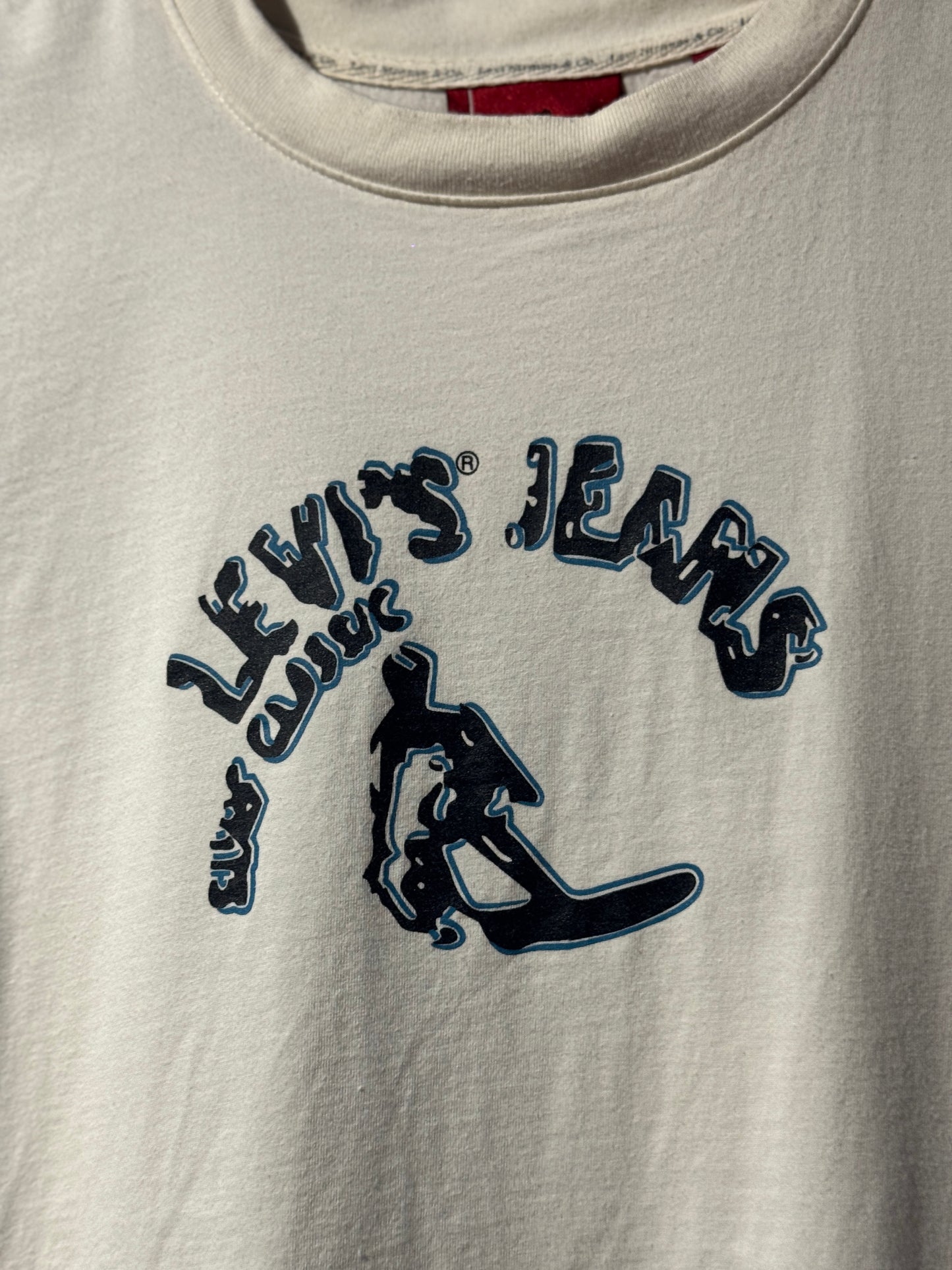 White Levi's Jeans Cotton Tank [L]
