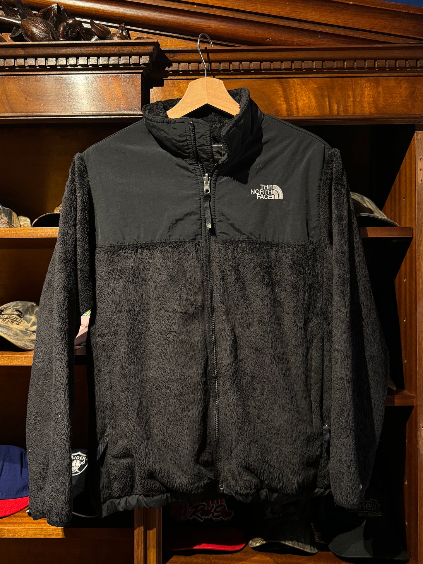 Black 'The North Face' Zip Up Fleece Jacket - Womens [XL]