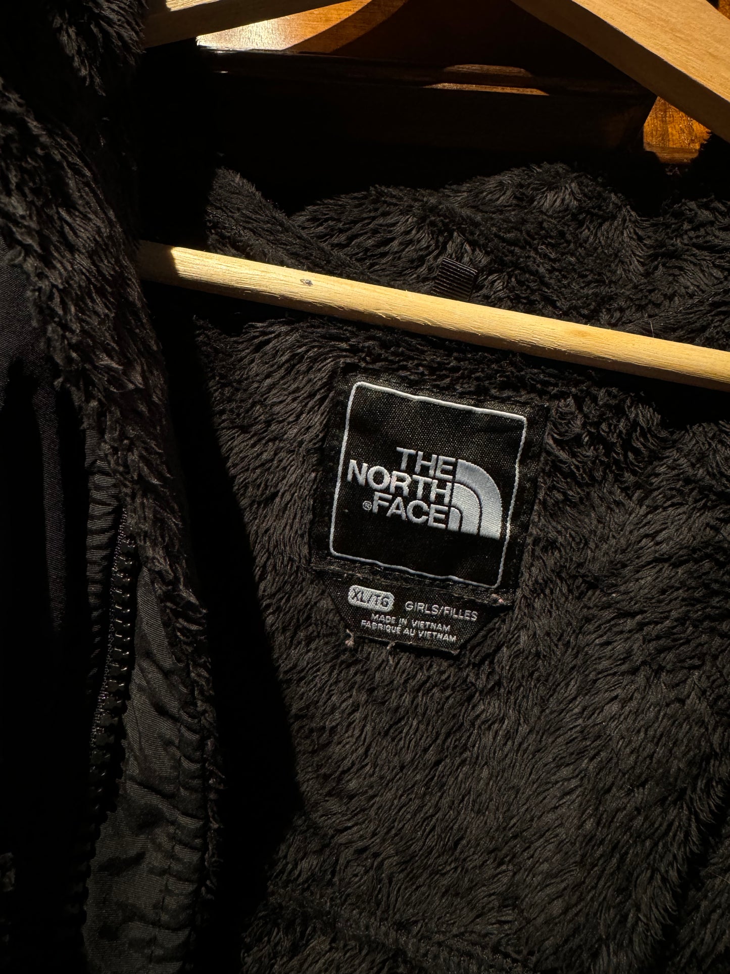 Black 'The North Face' Zip Up Fleece Jacket - Womens [XL]