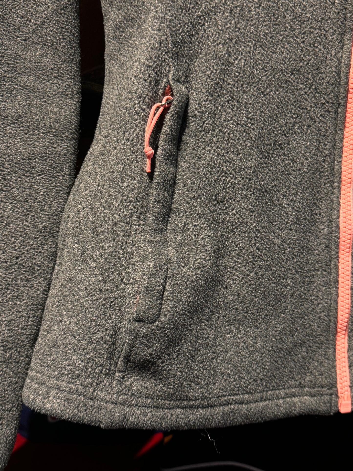 Grey 'The North Face' Zip Up Turtle Neck - Womens [S]