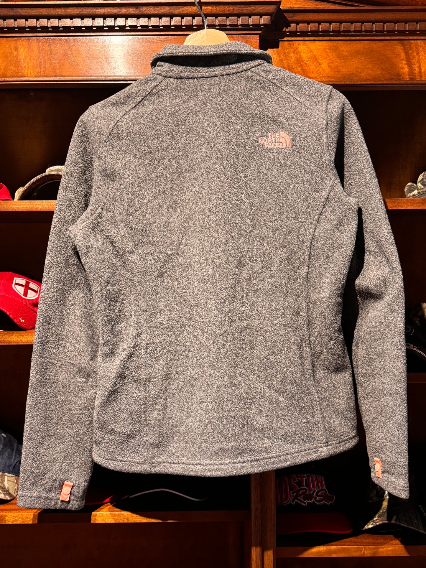 Grey 'The North Face' Zip Up Turtle Neck - Womens [S]
