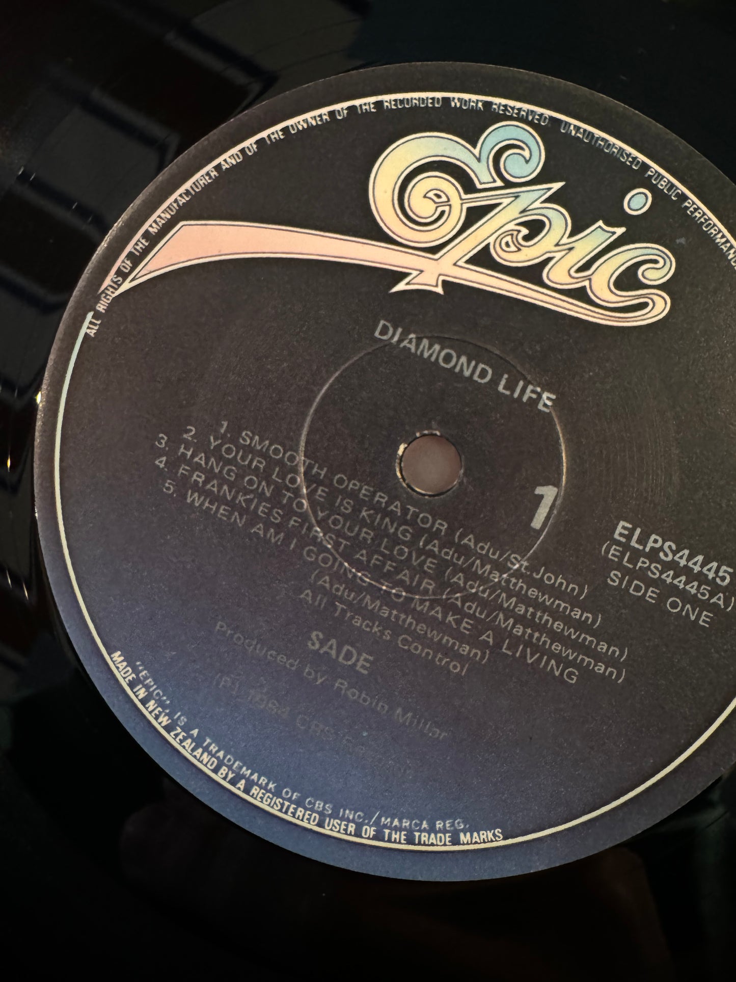 Sade - 'Diamond Life' 1984 New Zealand 1984 Issue Vinyl