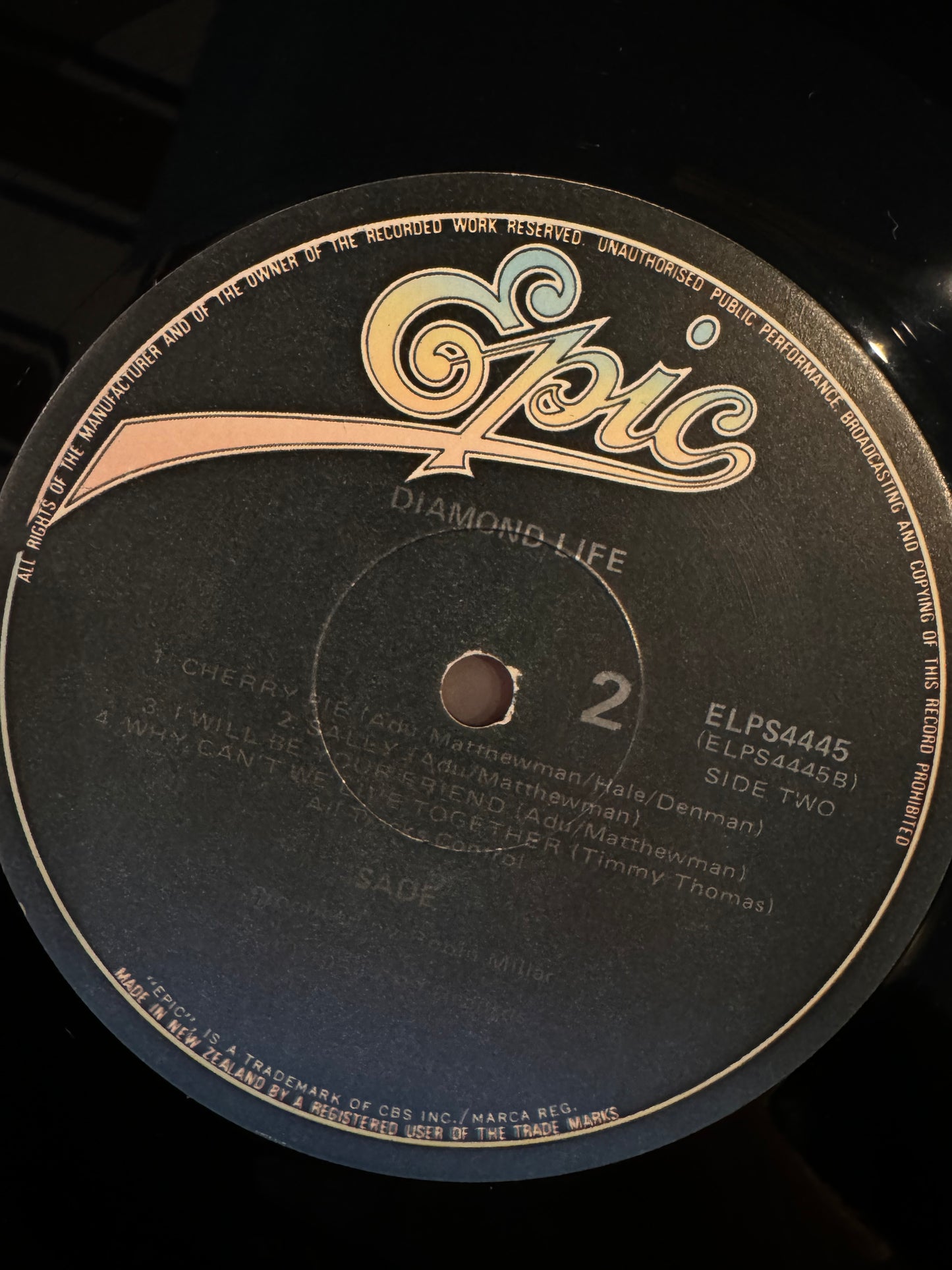 Sade - 'Diamond Life' 1984 New Zealand 1984 Issue Vinyl