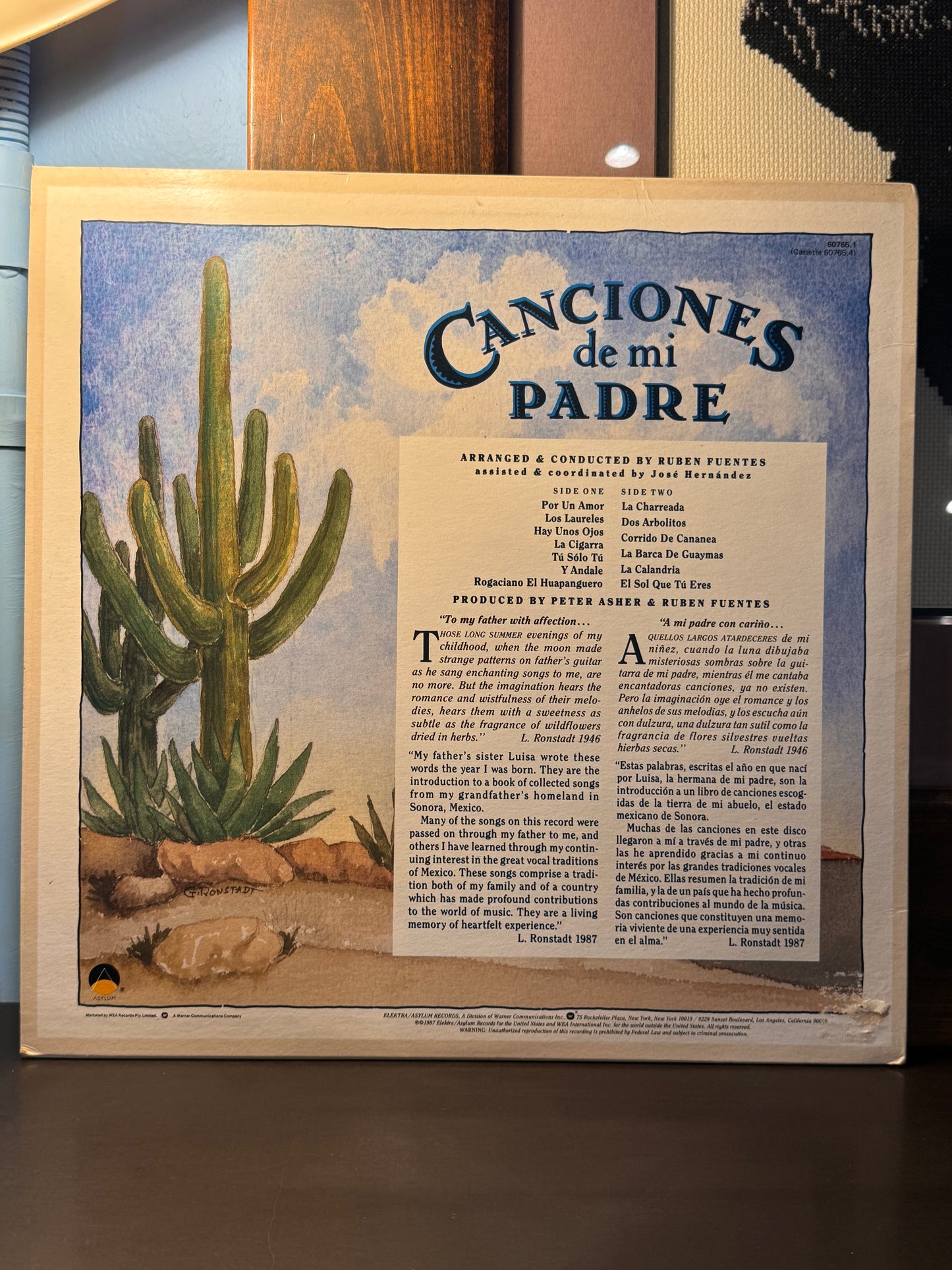 Linda Ronstadt - 'Canciones de mi Padre' Vintage Vinyl