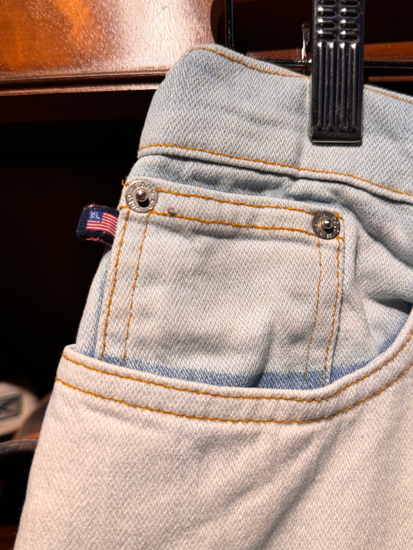 POLO Ralph Lauren Acid Wash Denim Skirt [AU 12]