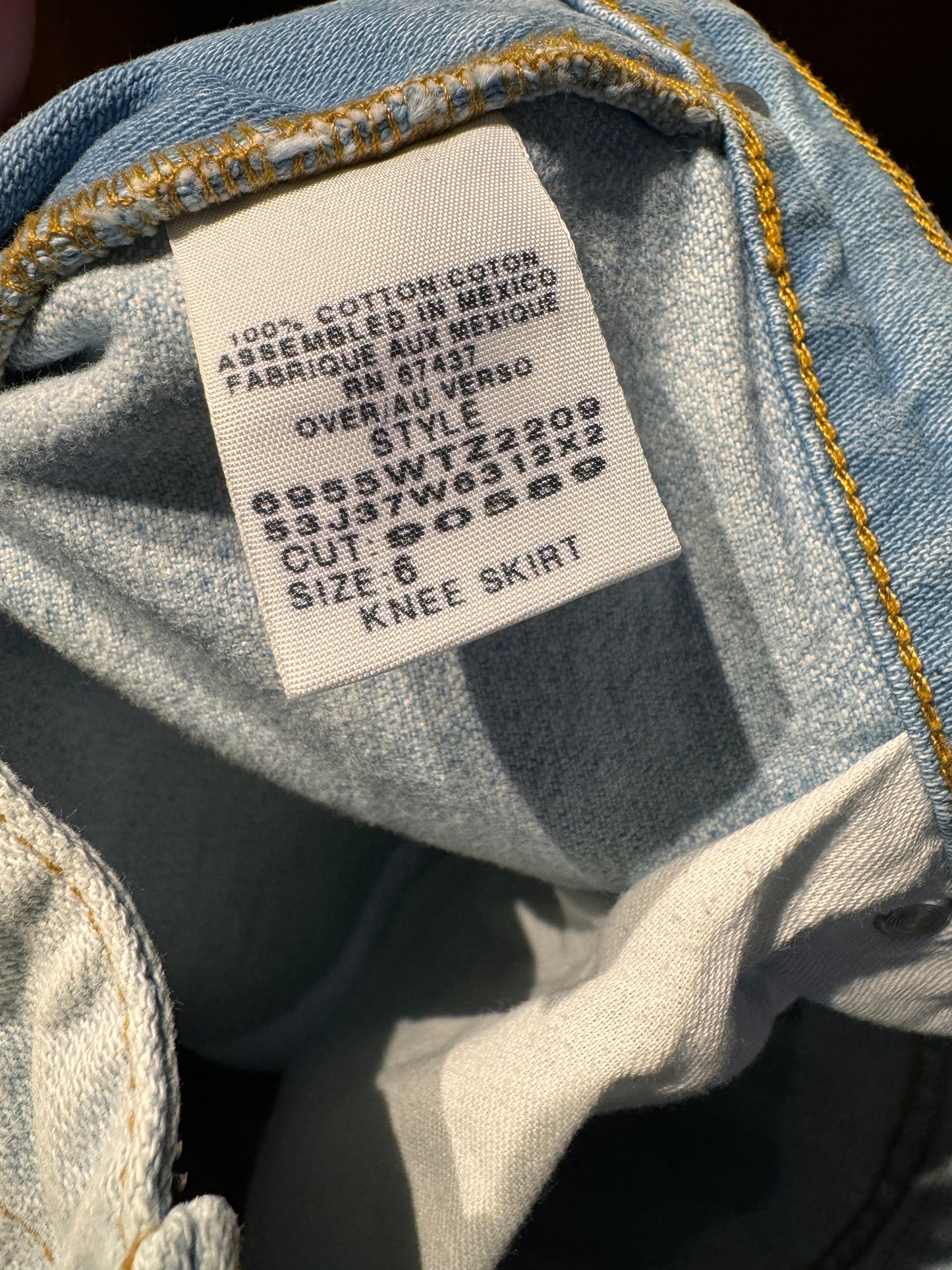 POLO Ralph Lauren Acid Wash Denim Skirt [AU 12]