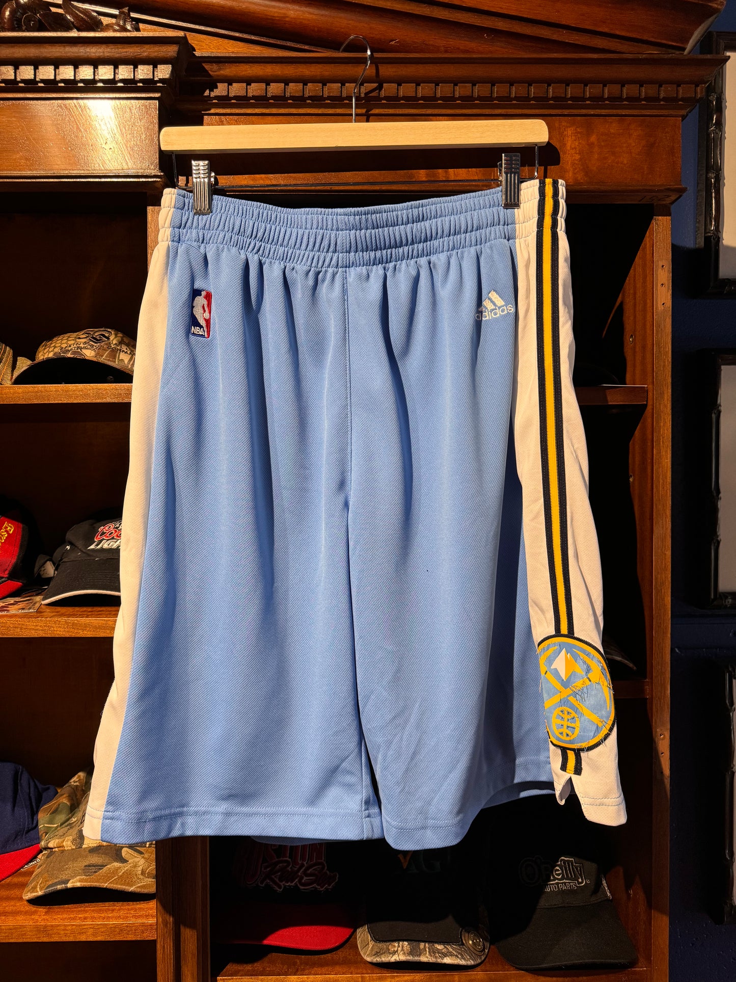 Blue/Yellow Adidas x NBA Denver Nuggets Basketball Shorts [M]