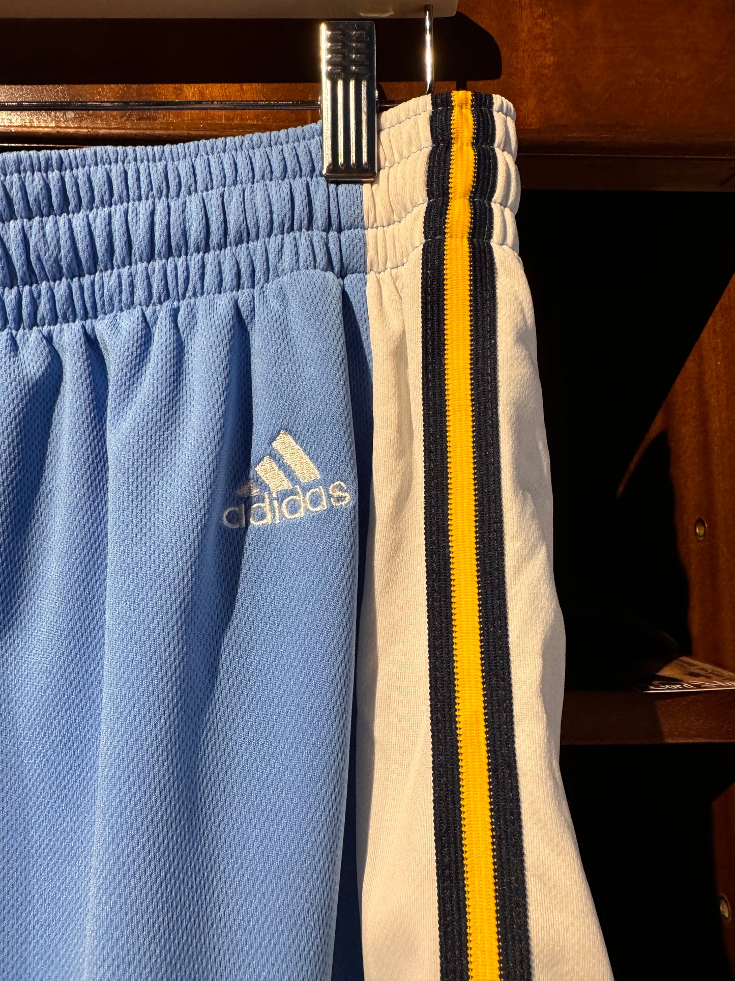 Blue/Yellow Adidas x NBA Denver Nuggets Basketball Shorts [M]