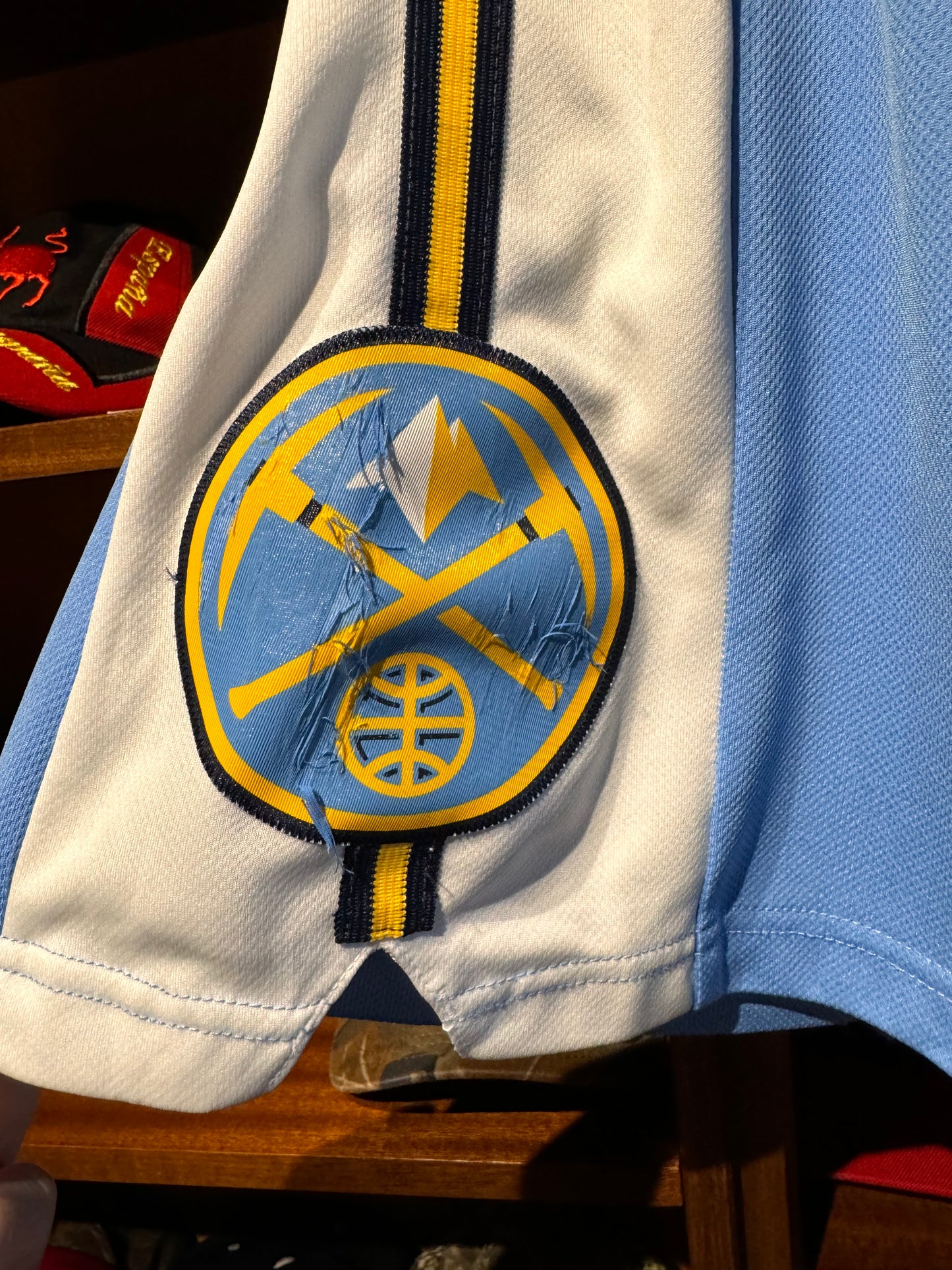 Blue/Yellow Adidas x NBA Denver Nuggets Basketball Shorts [M]
