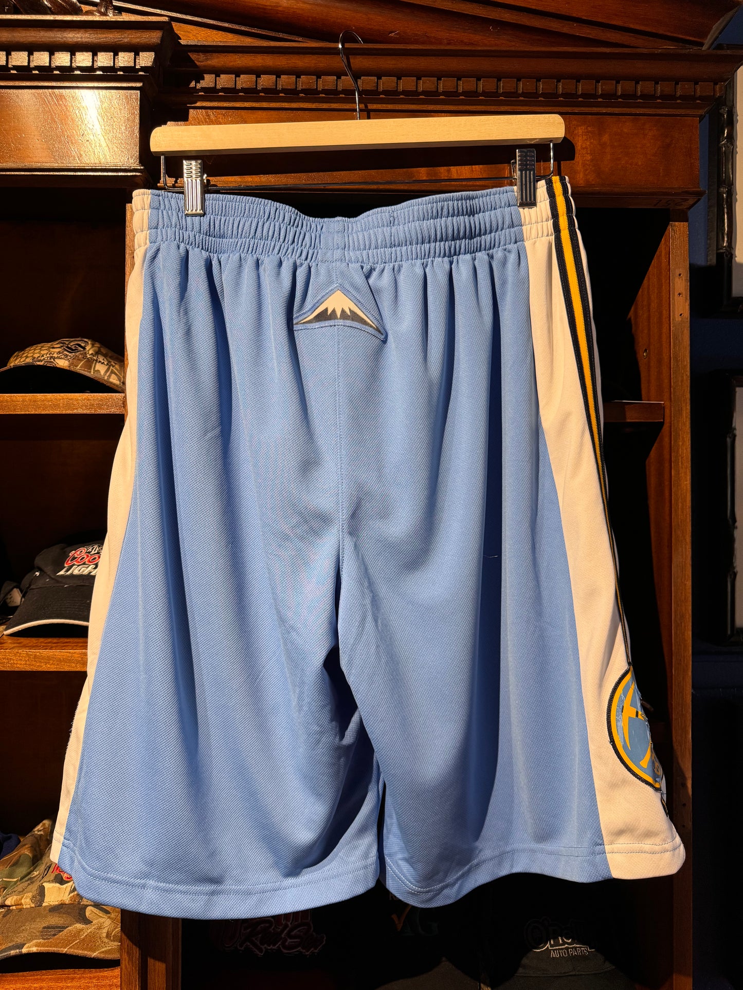 Blue/Yellow Adidas x NBA Denver Nuggets Basketball Shorts [M]