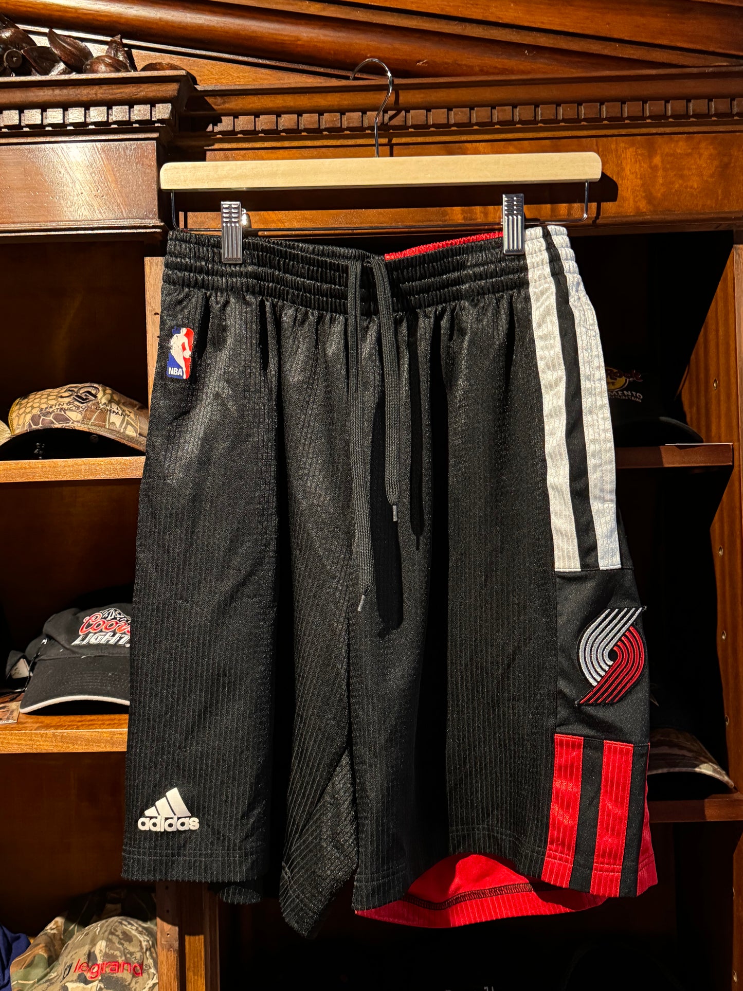 Black/Red Adidas x NBA Basketball Shorts [M]