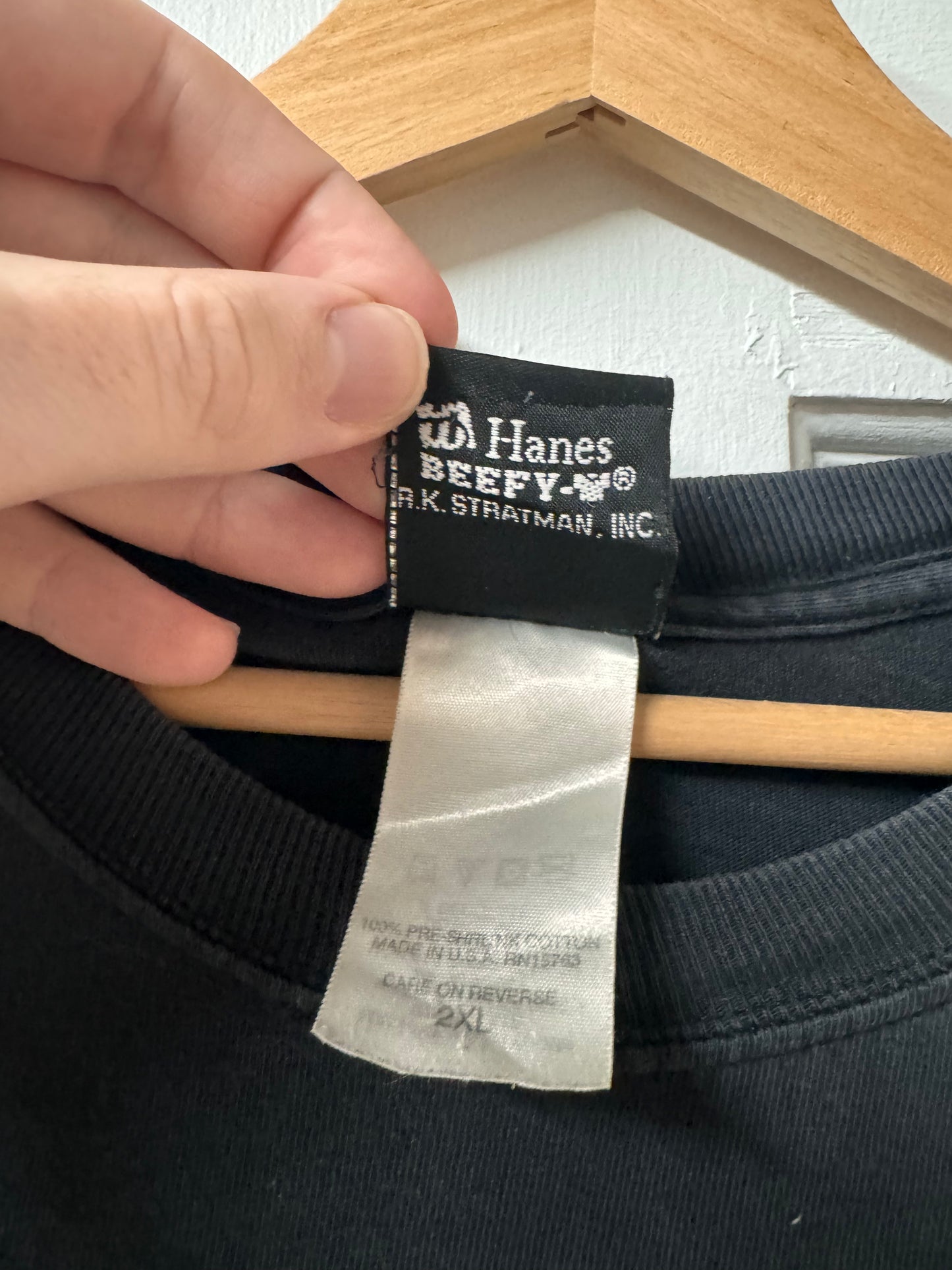 Harley Davidson Munster Indiana Graphic Tee - Hanes Beefy-T / Made in USA [2XL]