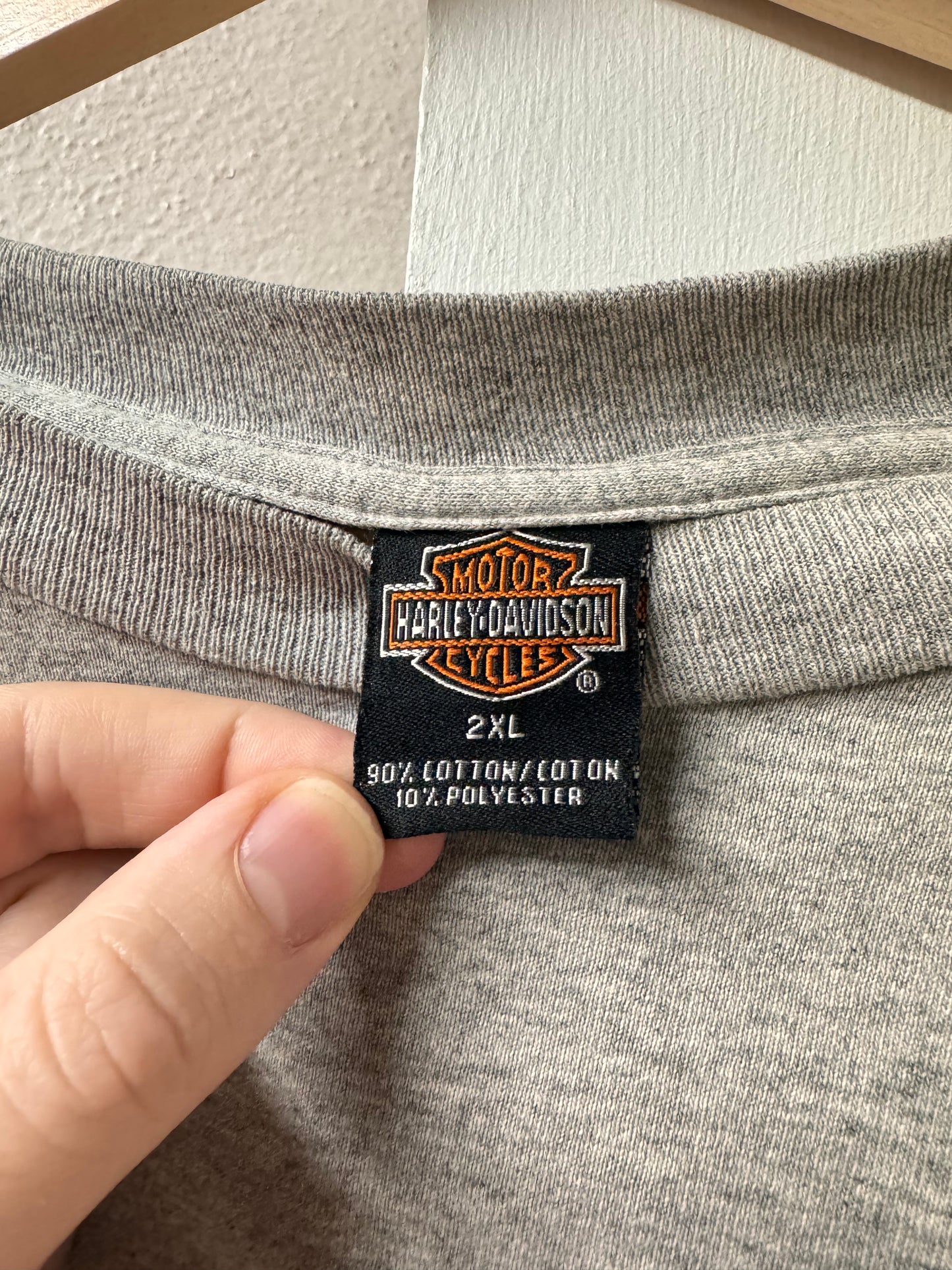 Early 2000s Harley Davidson Muncie ID Graphic Tee / Made in USA [2XL]