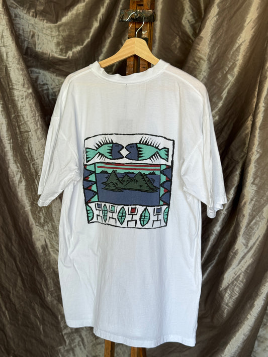 White Graphic Tee [XL]