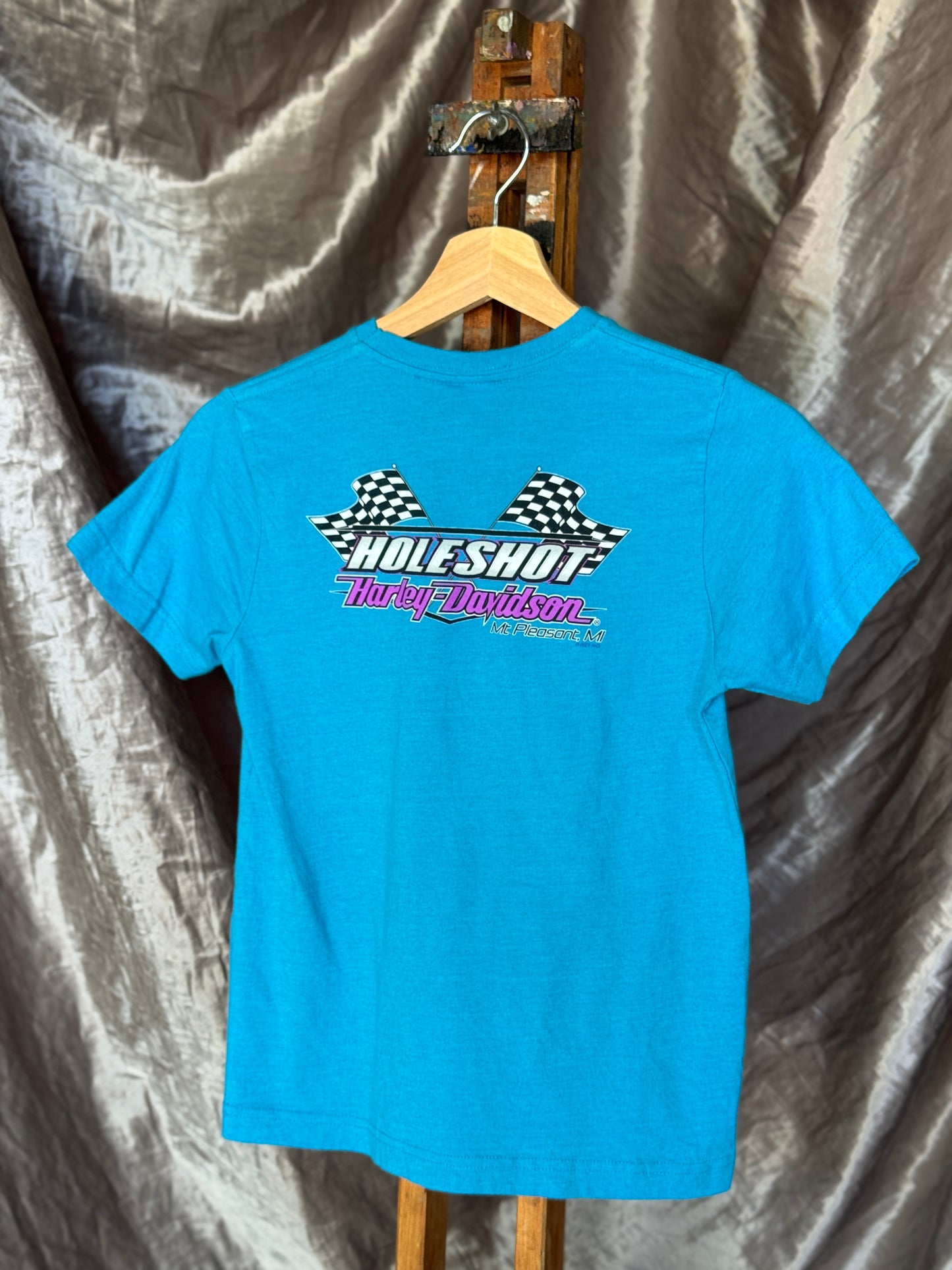 Vintage Harley Davidson Blue Tee [M - Youth]