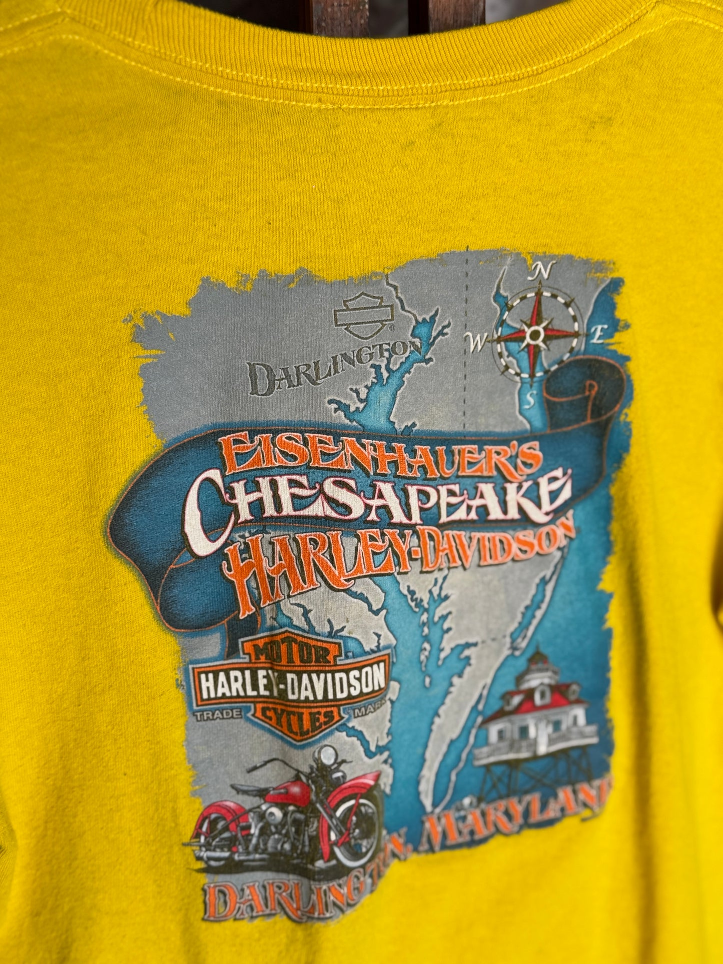 Vintage Womens Harley Davidson Yellow Tee [XL]